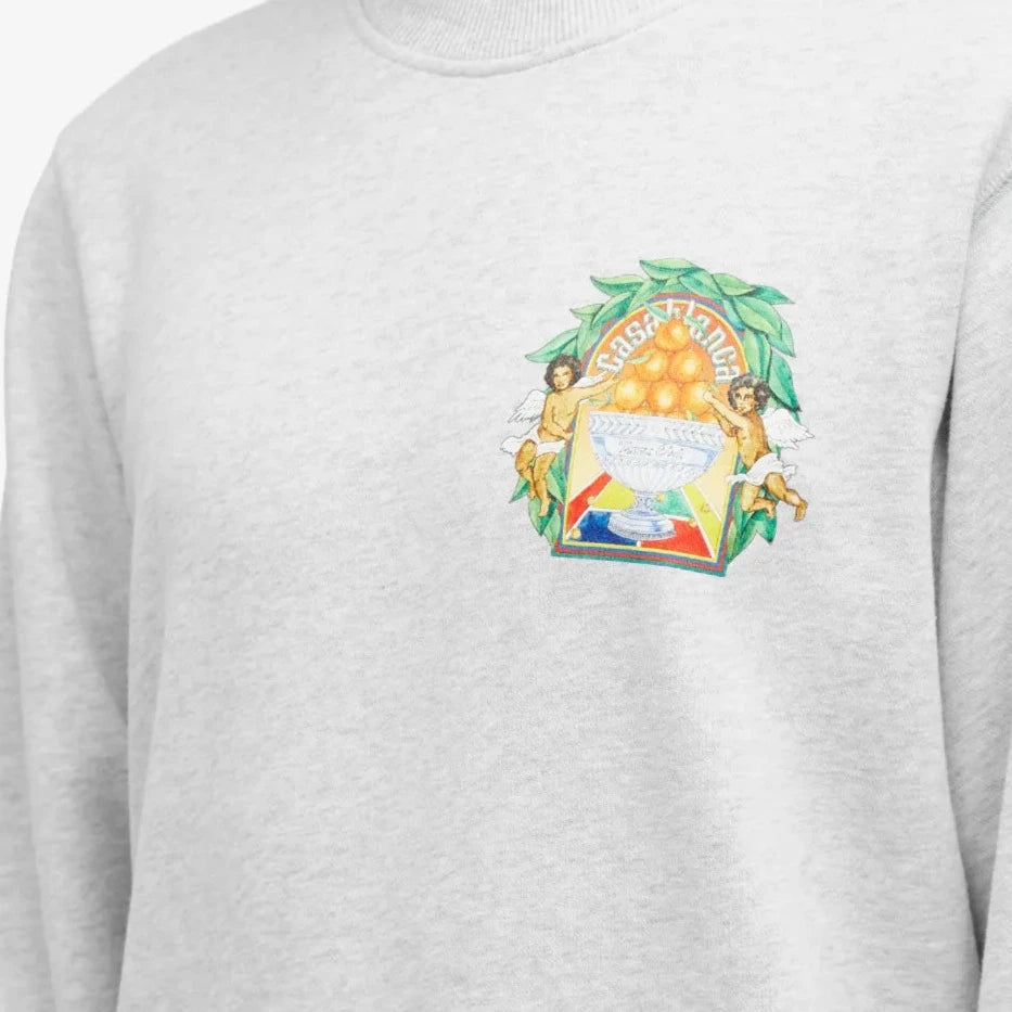Casablanca Grey Logo Sweatshirt for Men & Women | Comfortable Pullover Hoodie | Streetwear Fashion | Perfect for Casual Outfits & Lounge Wear