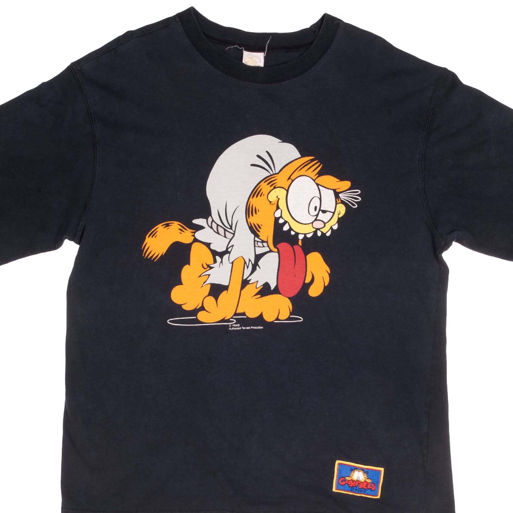 Vintage Garfield Zombie Halloween 1990s T-Shirt - Size Large - Retro Cartoon Graphic Tee for Halloween Costumes & 90s Nostalgia Fans
