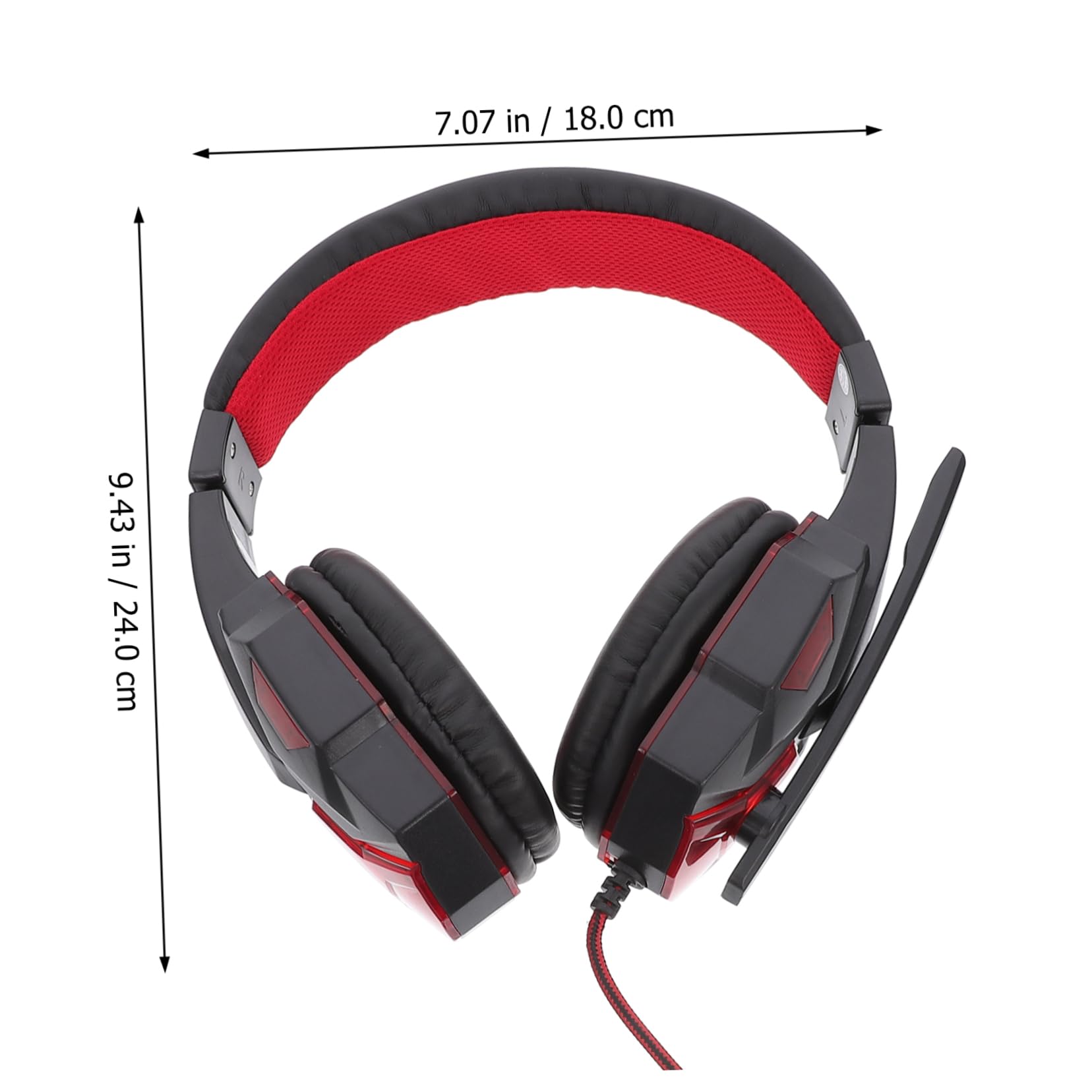 RORPOIR Wired Gaming Headset with Microphone - Over-Ear Noise Cancelling Headphones, Comfortable Protein Ear Cushions & Easy Volume Control - Perfect for PC, PS4, Xbox Gaming & Online Classes