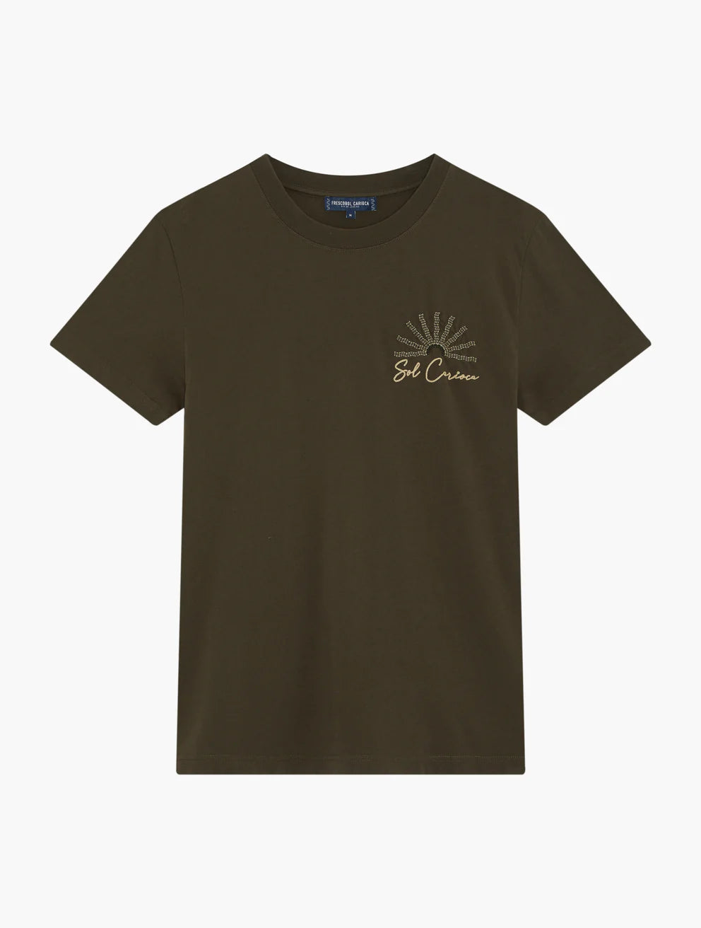 FRESCOBAL CARIOCA Dinis Embroidered Cotton T-Shirt for Men - Soft Breathable Casual Tee - Perfect for Beach, Vacation and Summer Outfits