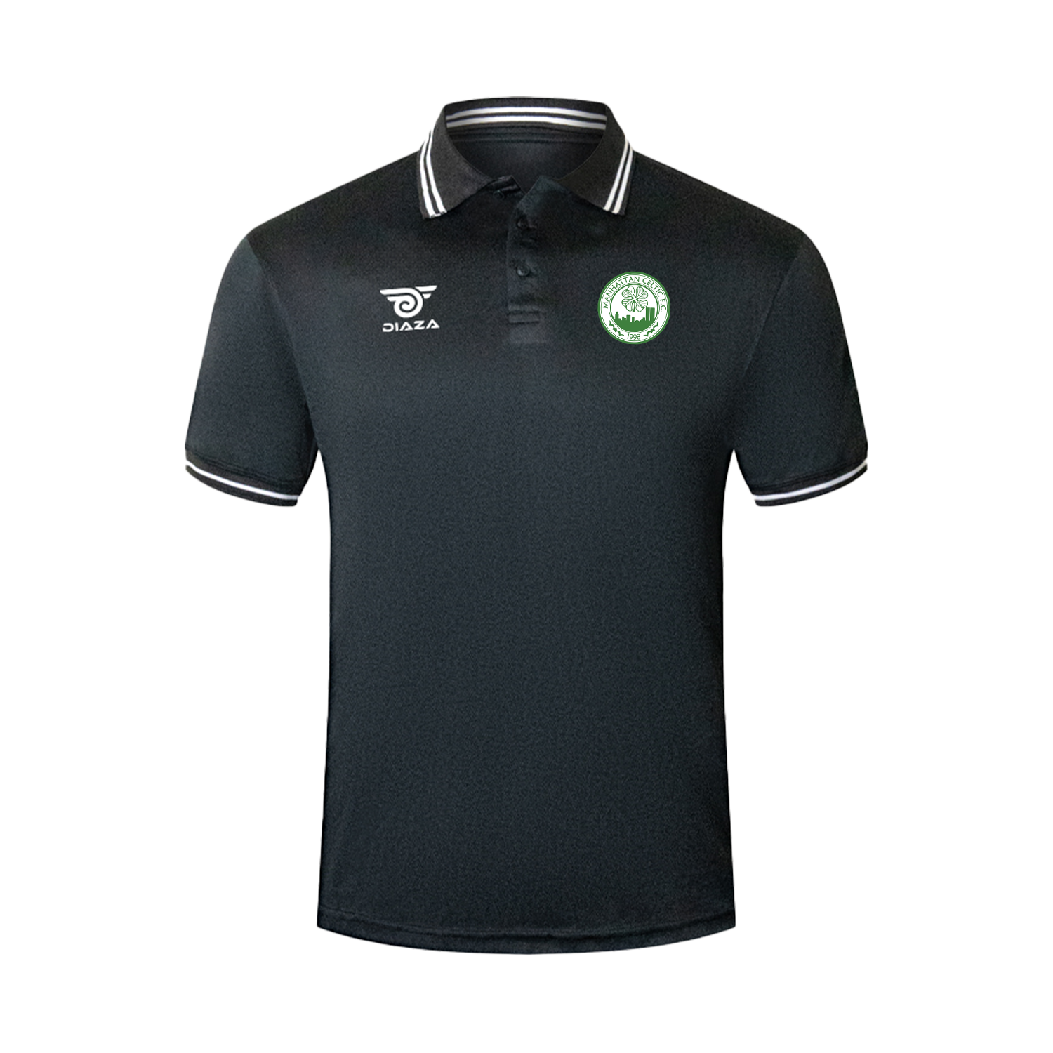 Men's Manhattan Celtic FC Classic Polo Shirt - Breathable Cotton, Moisture-Wicking, Short Sleeve for Soccer, Golf & Casual Wear