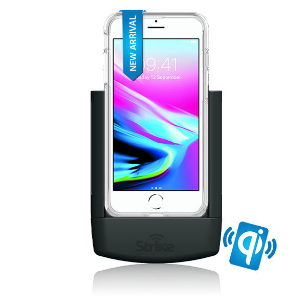 iPhone 8 & iPhone SE (2nd Gen) Wireless Charging Car Mount Holder - Compatible with Strike Case - Perfect for Hands-Free Driving & GPS Navigation