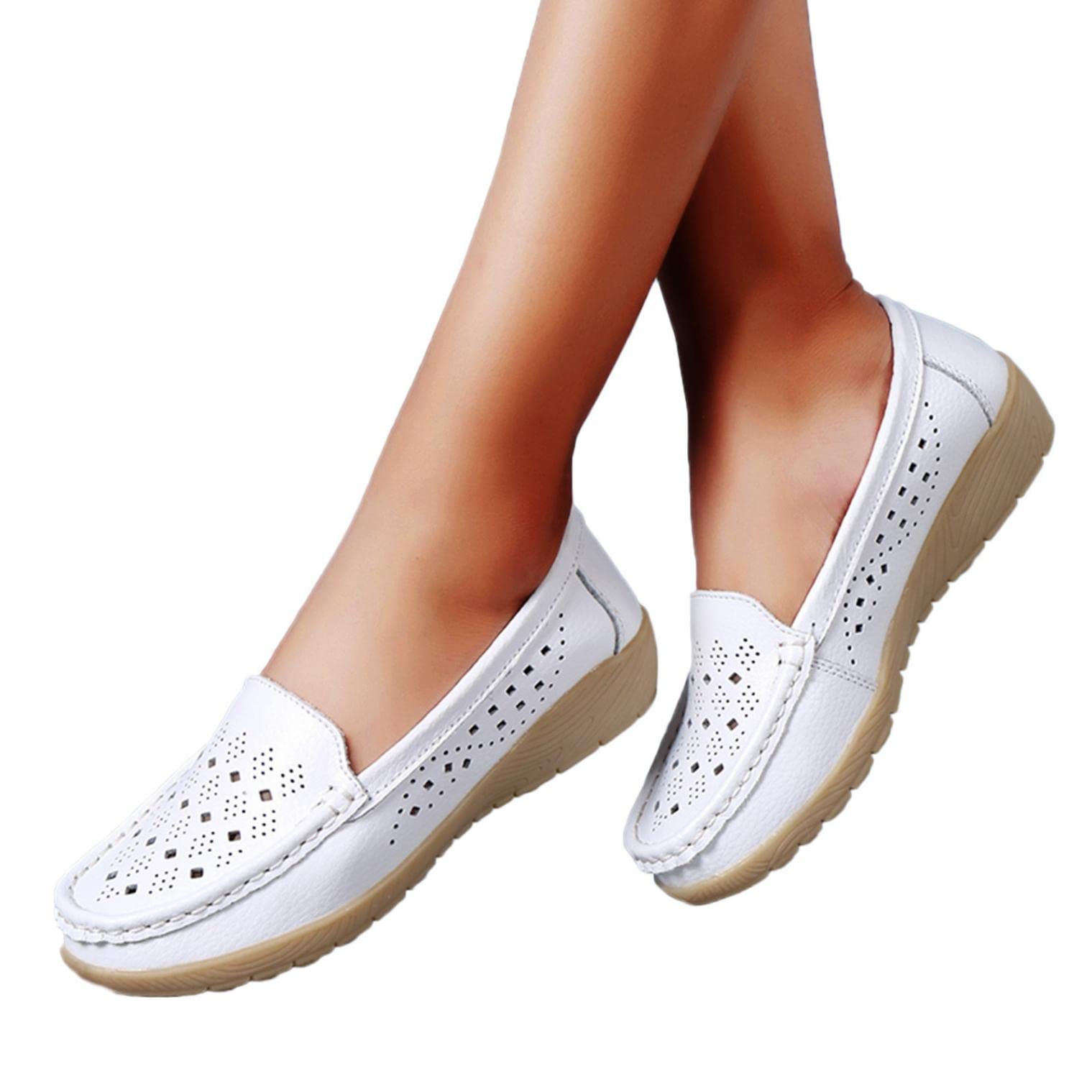 Gibobby Women's Dressy Summer Sandals - Slip On Loafers & Comfortable Flats for Casual Outings, Work & Travel