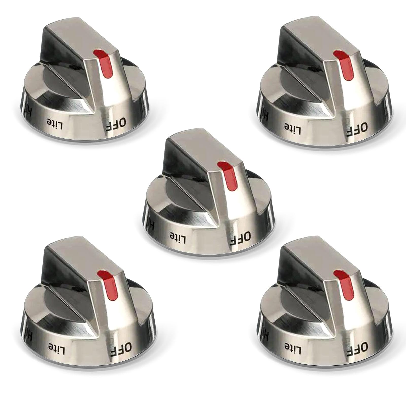 Upgraded 5-Pack Samsung Gas Range Stove Knobs Replacement - Compatible with NX58H5600SS, NX58H5650WS, NX58K7850SS Models | Durable Steel Top Burner Control Dials for Precise Temperature Adjustment | Perfect for Kitchen Stove Repair & DIY Appliance Maintenance