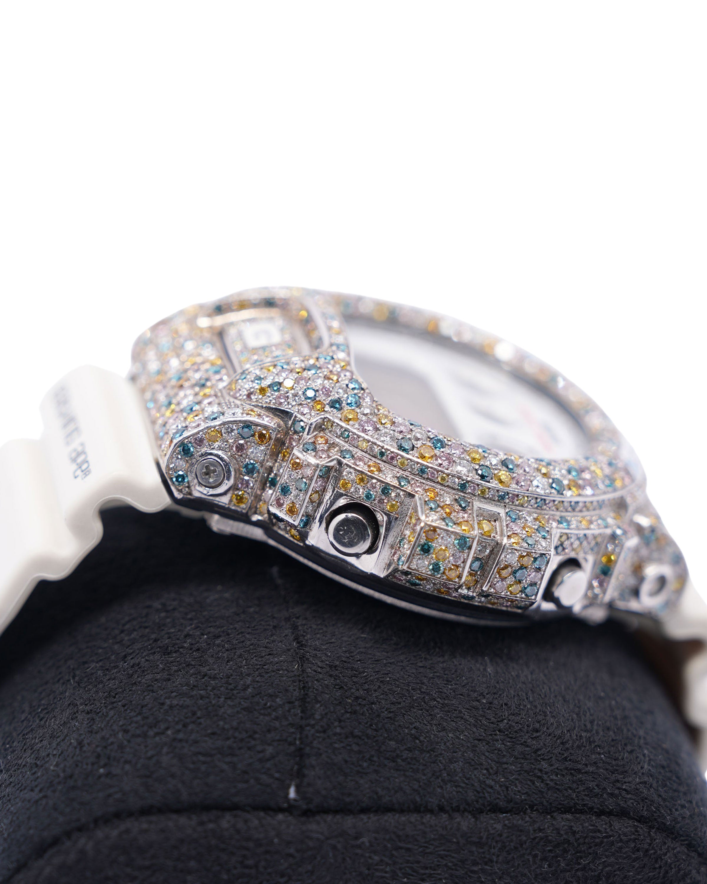 18K White Gold Casio G-Shock × BAPE DW-6900 Luxury Watch - Stylish & Durable for Men, Perfect for Streetwear & Outdoor Adventures