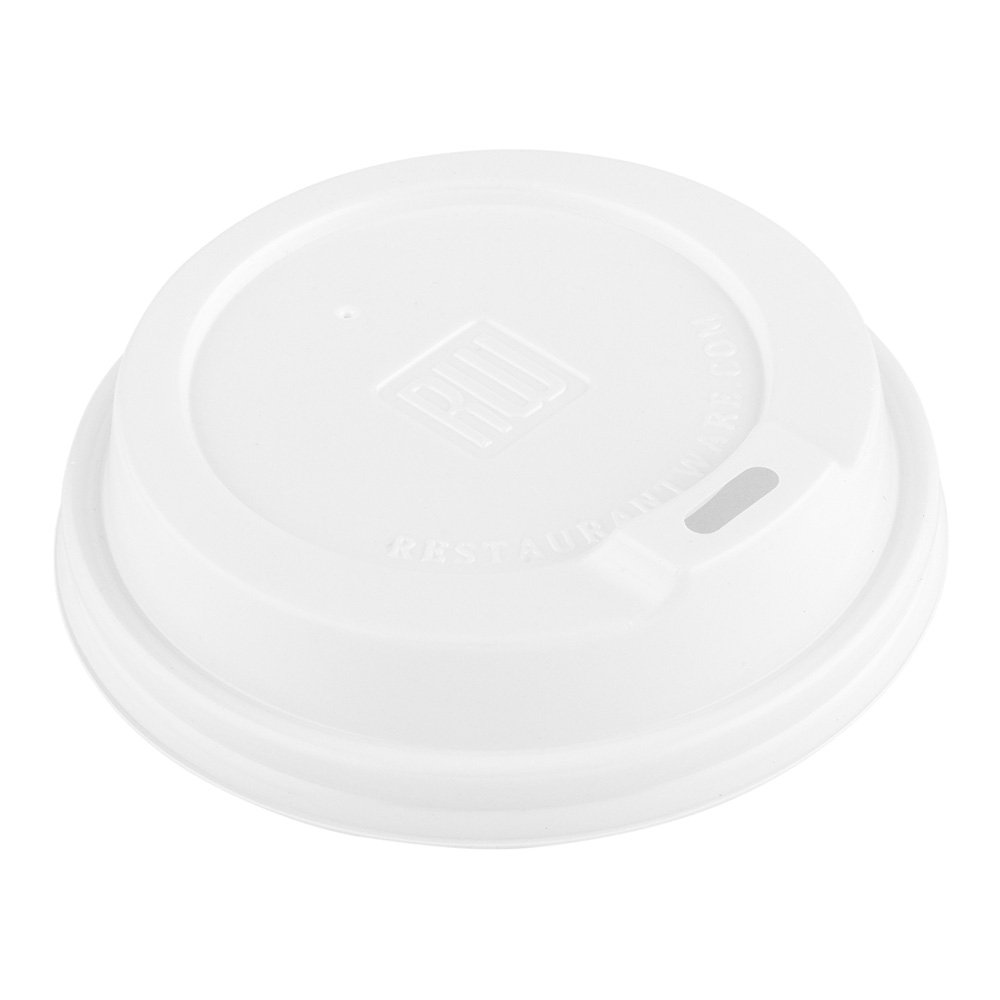 500-Count Disposable White Coffee & Tea Cup Lids - Fits 8, 12, 16, 20 oz Cups | Recyclable Polystyrene Lids for Coffee Shops, Juice Bars & Takeout Restaurants | Perfect for Hot/Cold Beverages, To-Go Orders & Drive-Thru Service