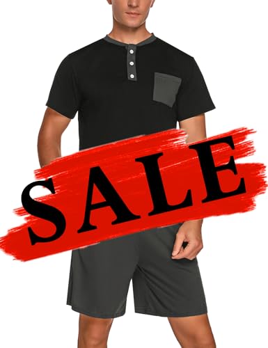 Black Solid Henley