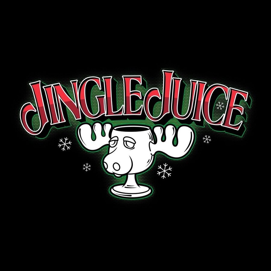 Jingle Juice Black T-Shirt - Funny Christmas Party Outfit for Holiday Gatherings & Festive Events