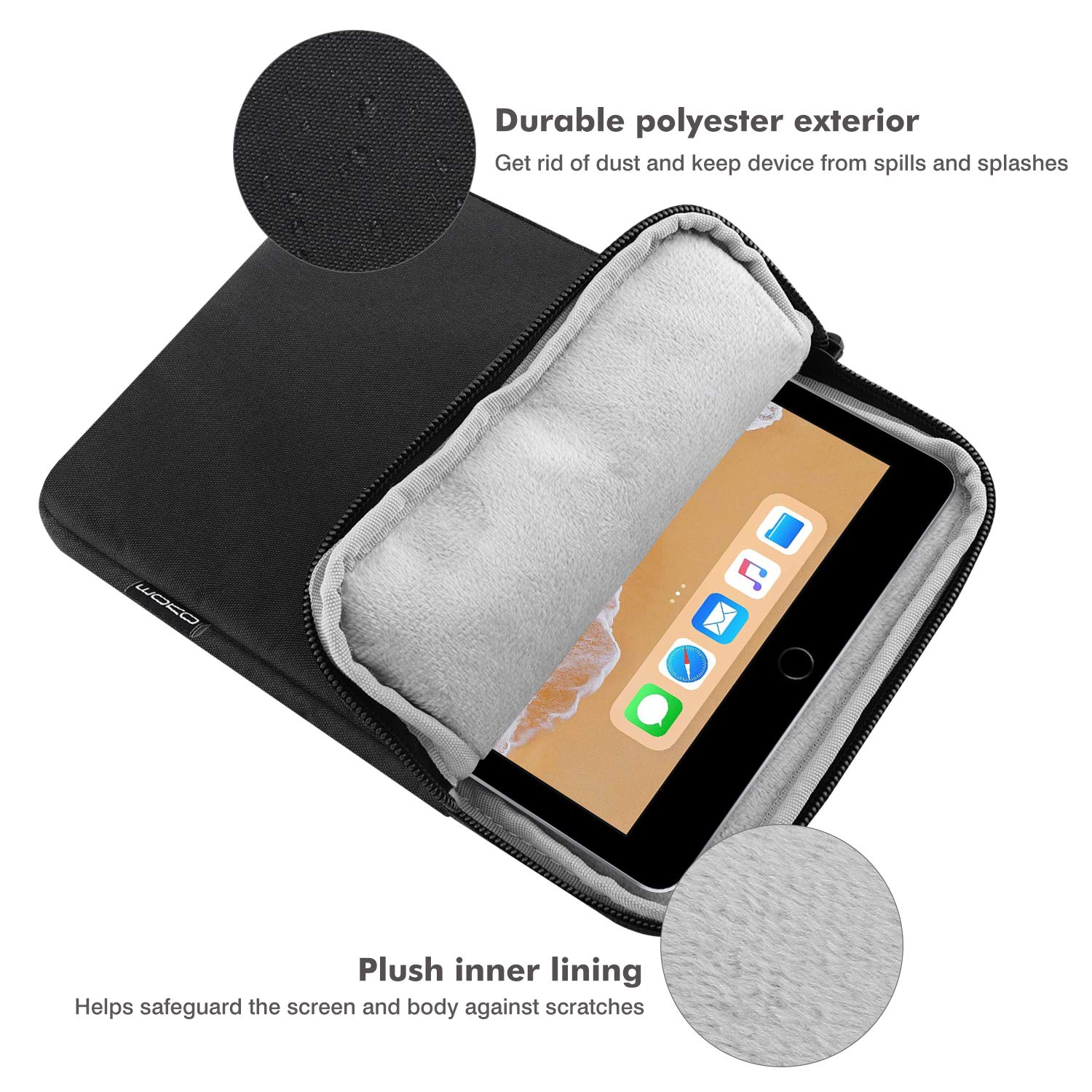 MoKo 9-11 Inch Tablet Sleeve Case - Protective Cover for iPad Air M3 (2025), iPad Pro 11 M4, Air 5/4/3, iPad 10/9/8th Gen, Samsung Tab S8/S9 11