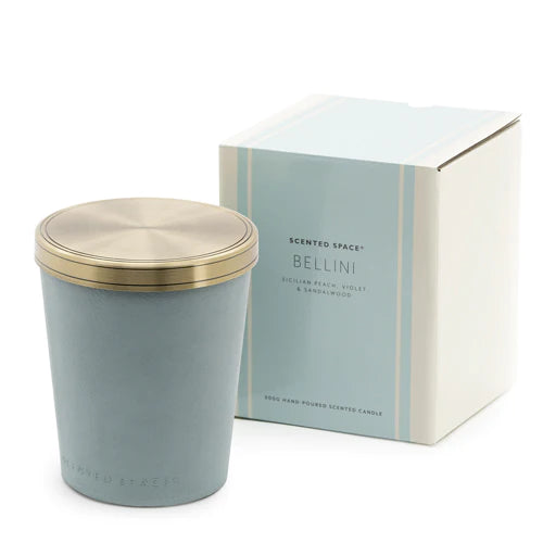 Premium 900g Leather Scented Candle by Scented Space - Luxury Home Fragrance for Living Room, Bedroom & Office Decor