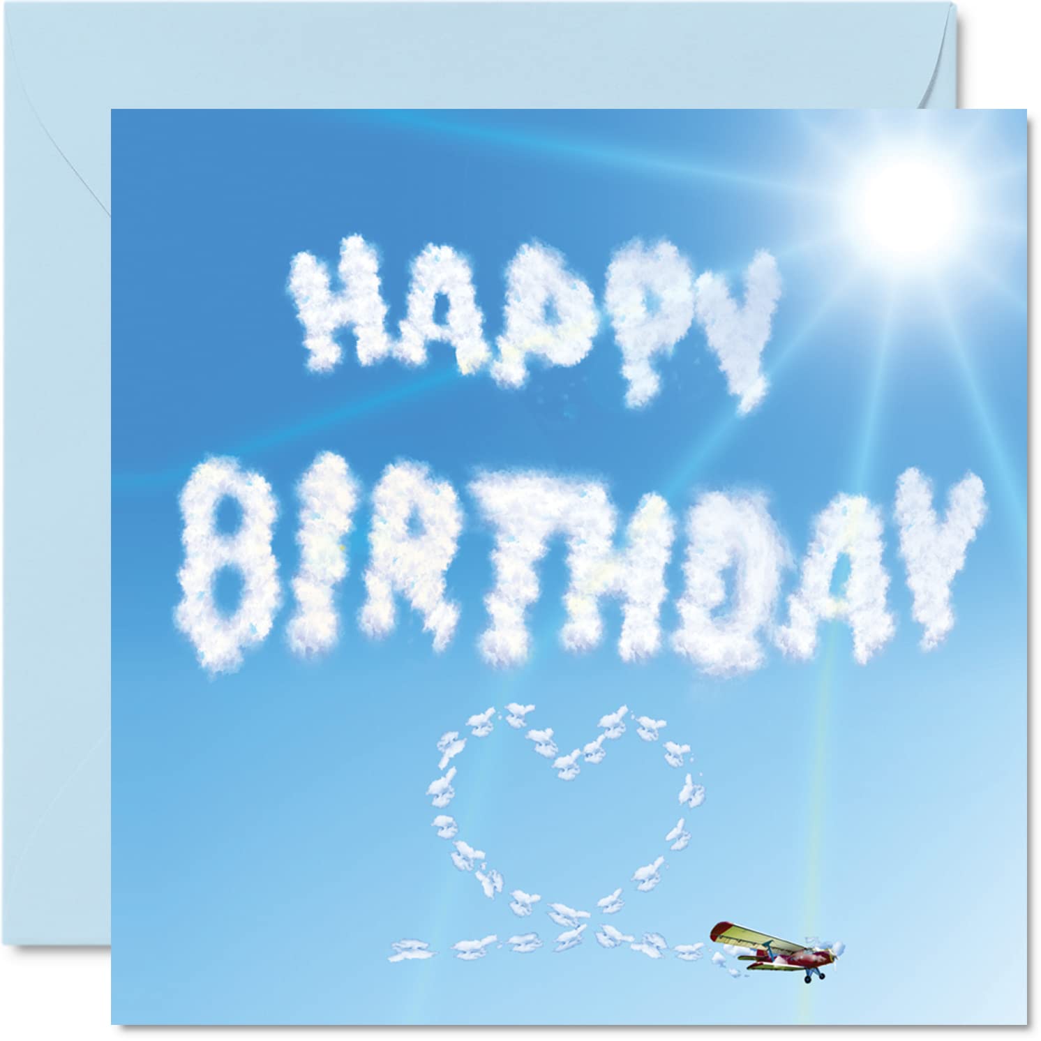 Funny Aeroplane Birthday Cards for Men & Women - 5.7 Inch Humorous Greeting Cards for Mom, Dad, Brother, Sister, Son, Daughter, Grandma, Grandpa - Perfect for 30th, 40th, 50th Birthdays - Great for Office Gifts, Family Celebrations & Surprise Parties