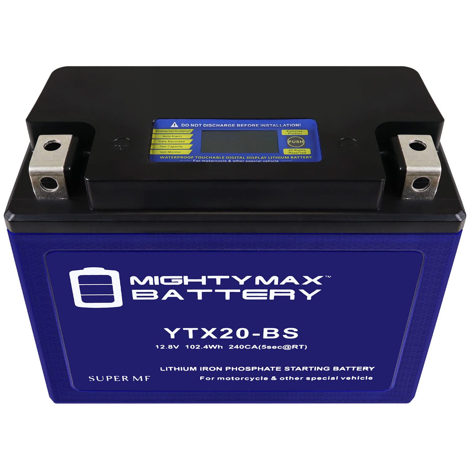 Mighty Max YTX20-BS Lithium Battery - Compatible with Harley-Davidson 883 XL & XLH (1986-1996) | High-Performance Motorcycle Battery Replacement | Perfect for Cruising & Long Rides