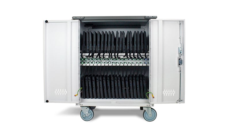 JAR Systems Elevate Max USB C Charging Cart 36-Port Station - Fast Charging for Schools, Offices & Libraries - Organize & Charge Multiple Devices Simultaneously