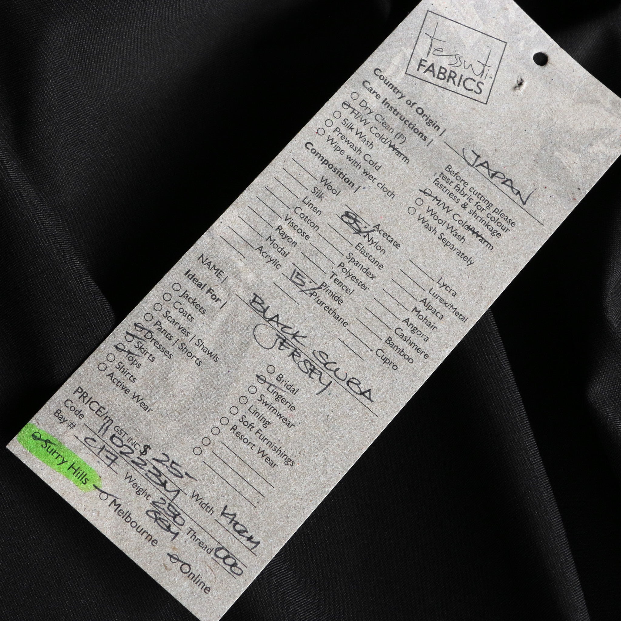 Premium Black Scuba Jersey Fabric - Soft Stretchy & Durable Material for Swimwear, Activewear & Dance Costumes - Perfect for Yoga, Gym & Performance Outfits