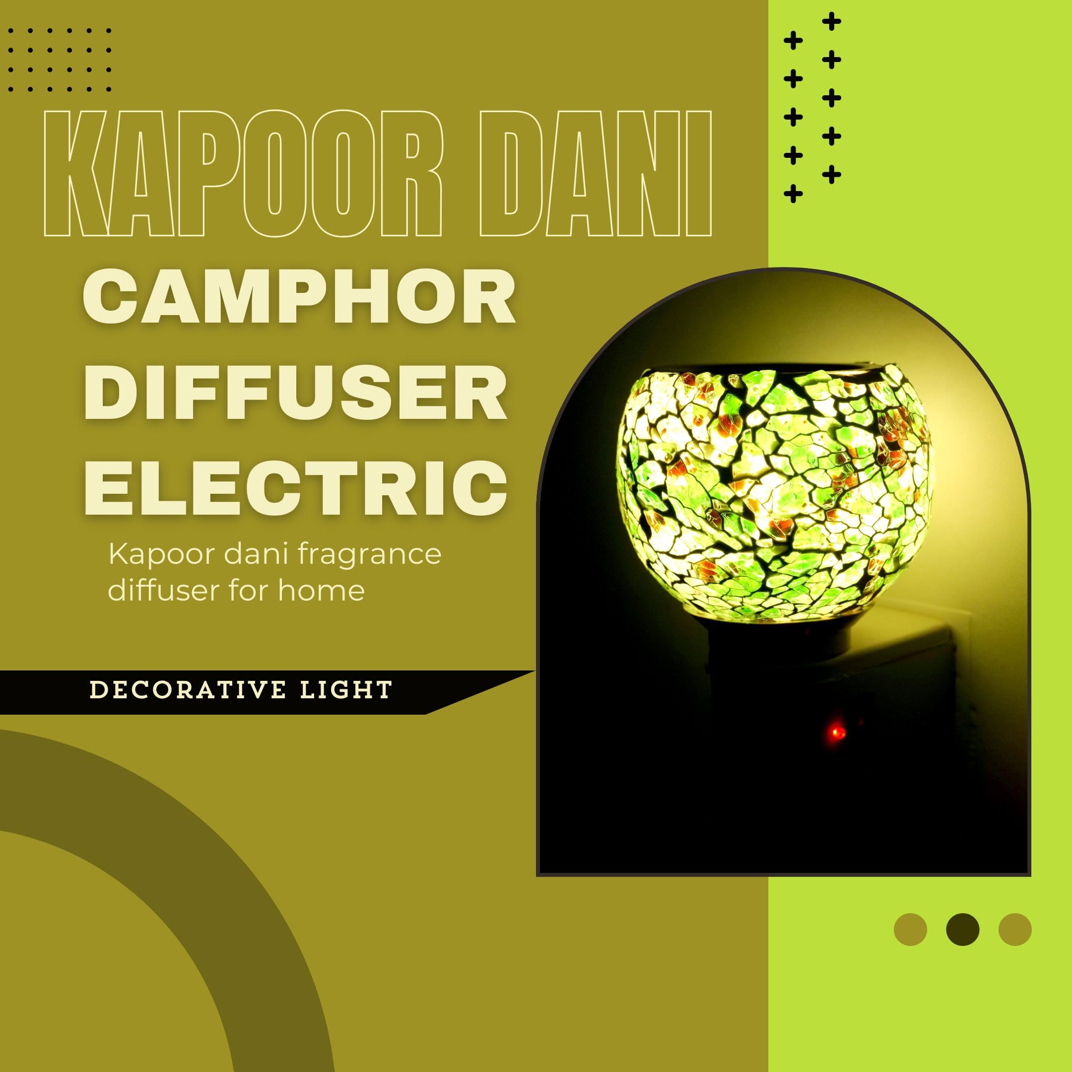 Premium Ceramic Aroma Diffuser & Night Light - 11oz Essential Oil Warmer with On/Off Switch, Multi-Functional Camphor Burner for Home, Office, Yoga & Spa Relaxation