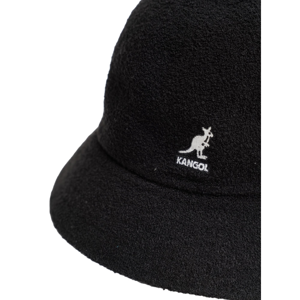 Kangol Bermuda Casual Black Bucket Hat - Open Dialogue Collaboration | Stylish & Comfortable for Outdoor Activities, Beach, and Summer Fashion