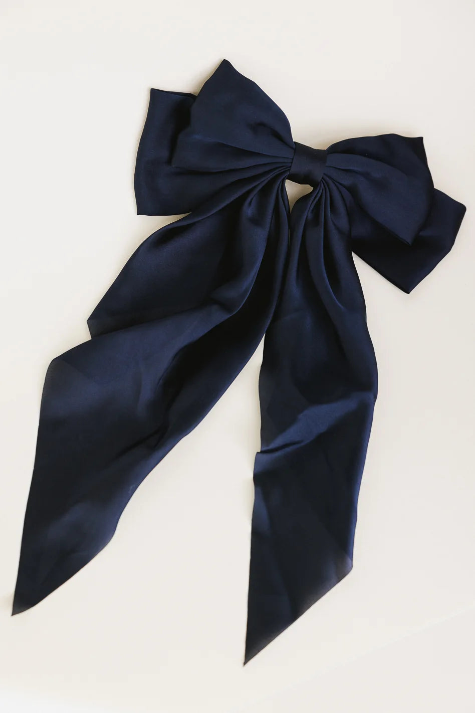 Large Navy Blue Hair Bow Clip for Women - Stylish Hair Accessory for Parties, Weddings & Everyday Wear