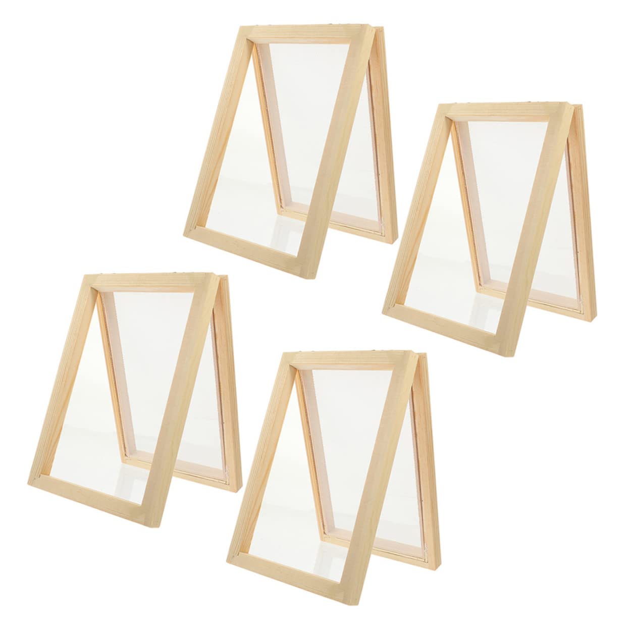 STOBOK 12-Piece Wooden Paper Making Frame Set - DIY Craft Molds for Kids, Pulp Painting, Paper Crafts - Perfect for Classroom Projects, Homeschool Activities & Creative Art Fun