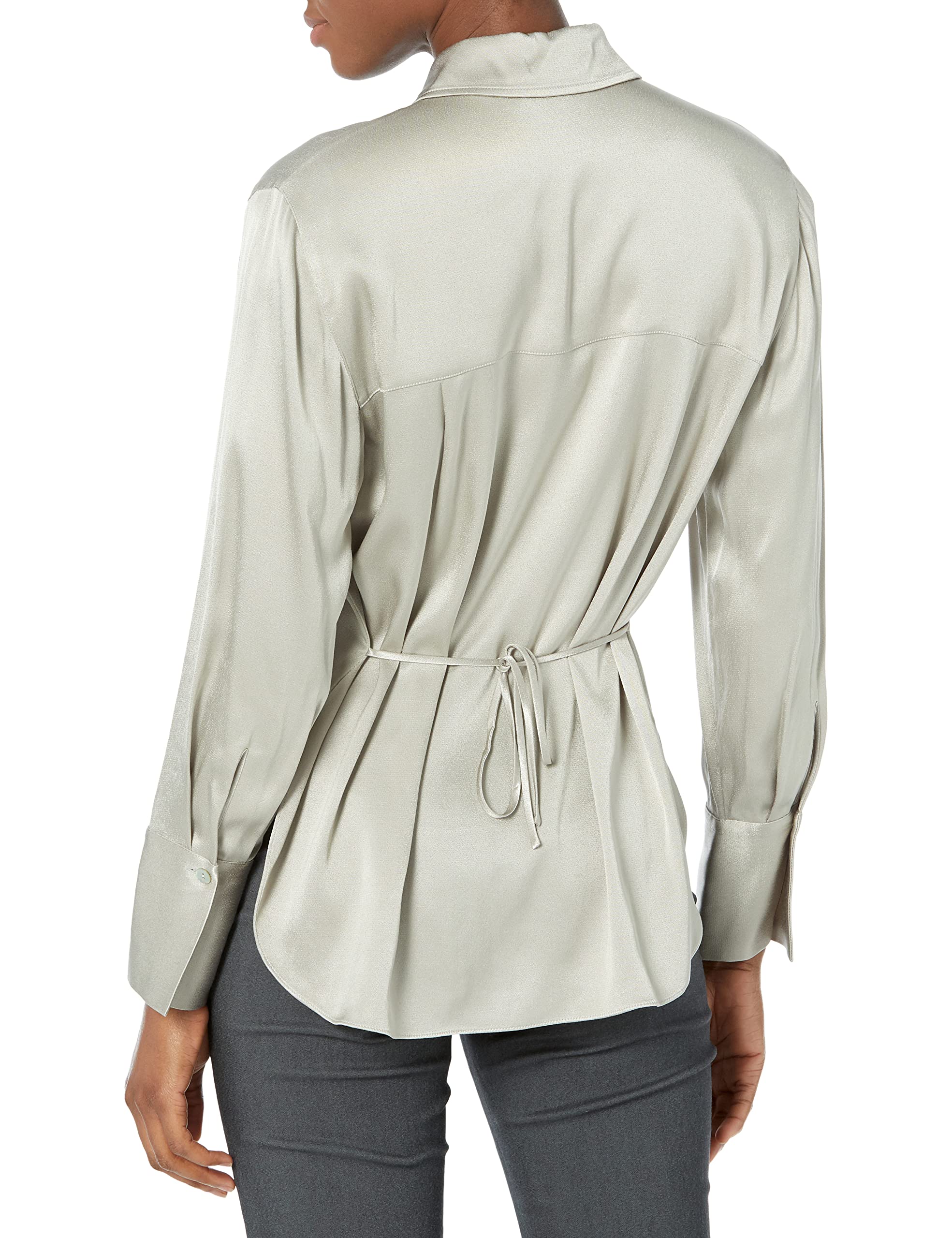 Vince Women's Relaxed Fit Long Sleeve Button Down Shirt - Soft Cotton Casual Blouse for Work, Office & Everyday Wear