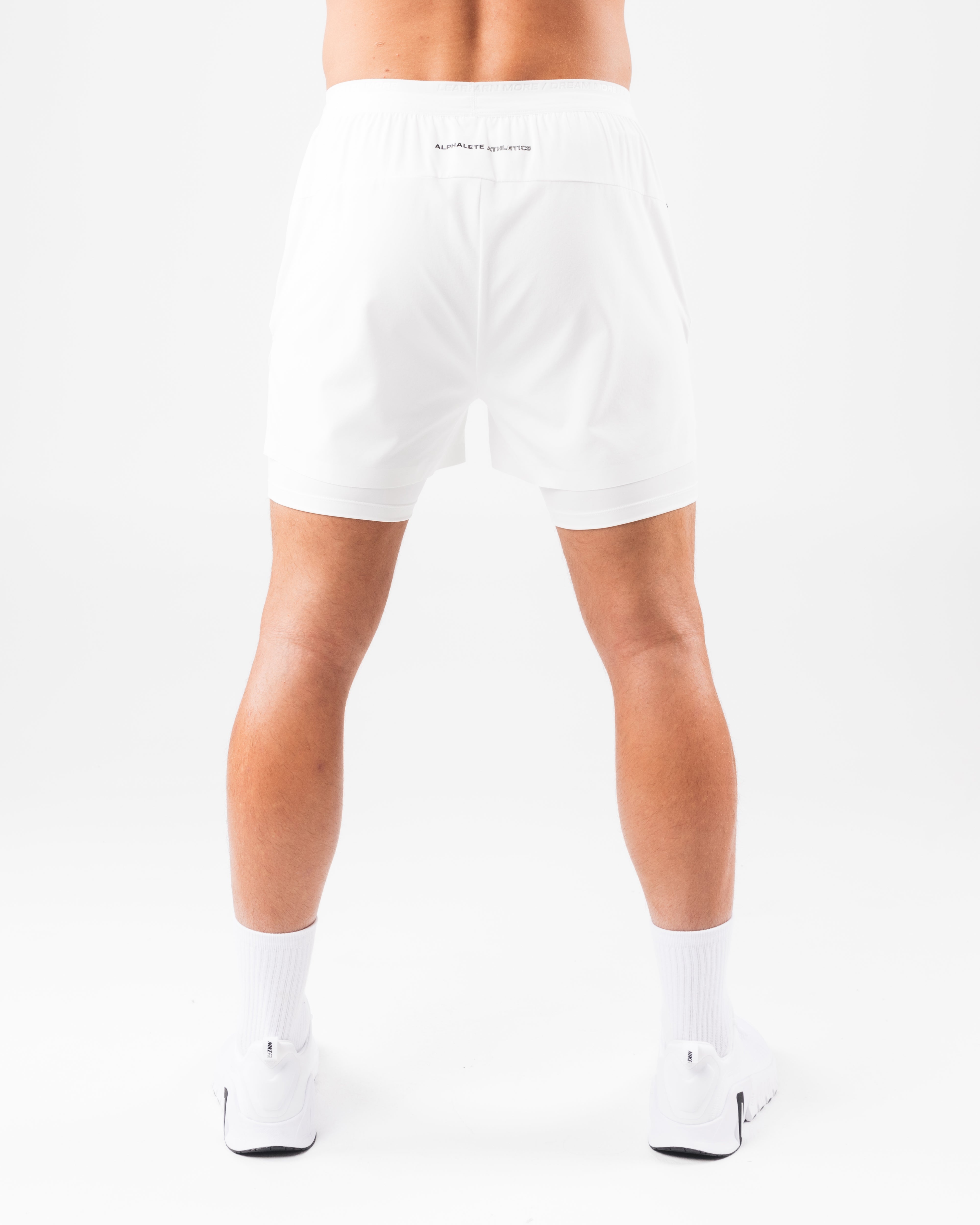 Elite Swift Short 5 Running Shorts for Men - Breathable White Athletic Workout Shorts - Perfect for Gym, Jogging & Outdoor Sports