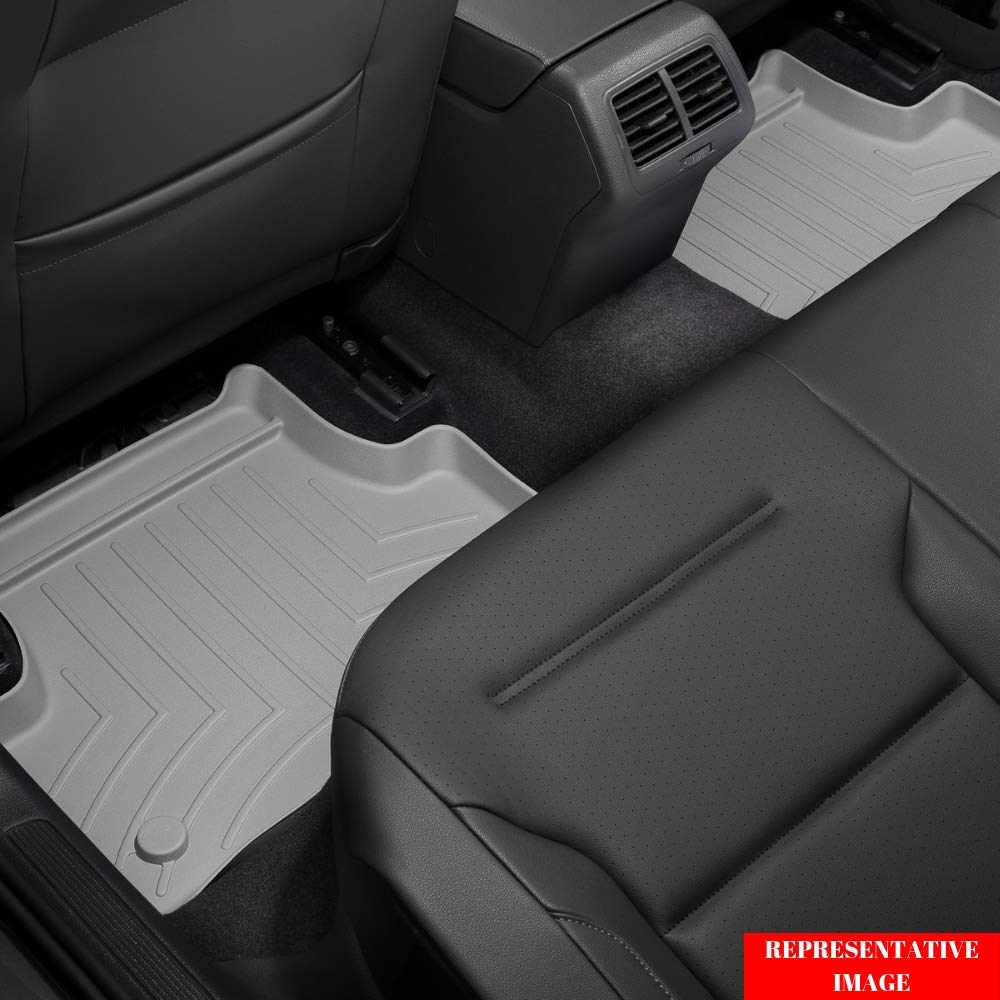 WeatherTech Custom Fit Floor Liners for Audi Q7 & SQ7 (2015-2023) - 3rd Row Seat Protection - Heavy Duty All-Weather Floor Mats - Grey (Part# 468873) - Perfect for Winter, Off-Road & Family Road Trips