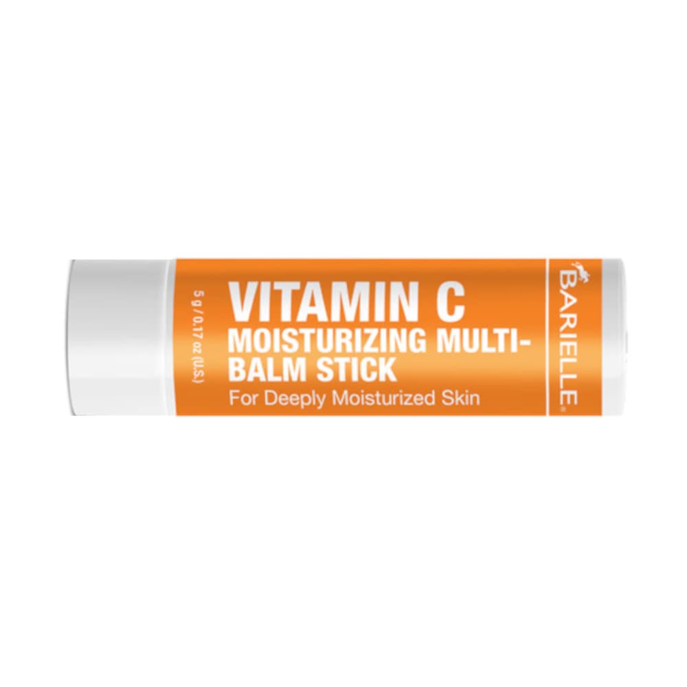 Barielle Vitamin C Moisturizing Balm Stick for Dry Skin - Hydrating Facial Treatment Stick with Antioxidants (4-Pack) | Daily Skincare Routine & Travel Essential