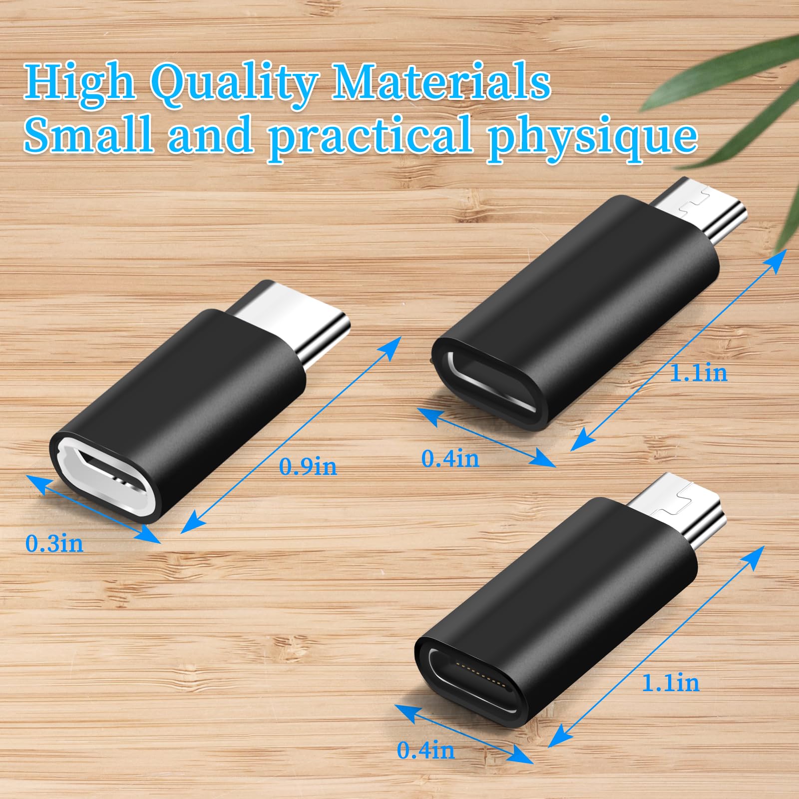 6-Pack YRIKE USB C Adapter Set - USB C to Mini USB & Micro USB to USB C Adapter - Compatible with Laptops, LG, Smartphones & More - Perfect for Charging, Data Transfer & Device Connectivity