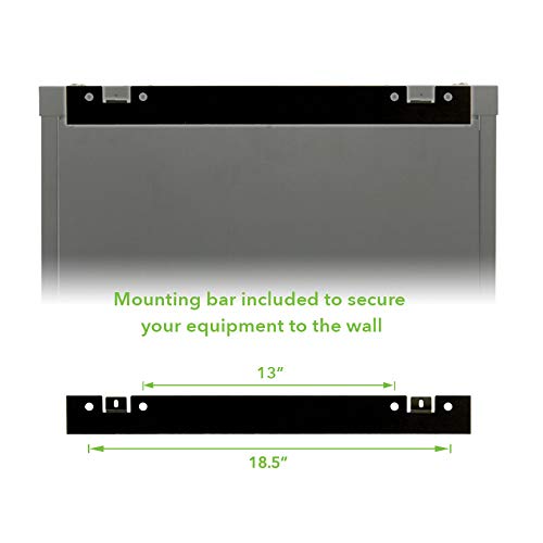 NavePoint 9U Wall Mount Server Rack Cabinet - 19 Inch (600mm) Network Equipment Enclosure with Lockable Glass Door & Adjustable Shelves - Perfect for Data Centers, Home Offices, and IT Closets