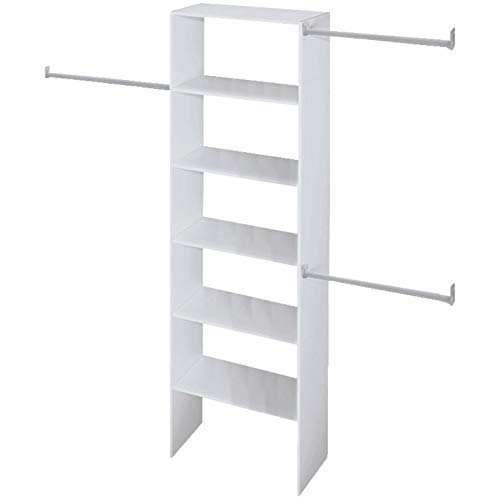 Closetmaid 24-Inch White Vertical Closet Organizer - Space-Saving Storage Solution for Bedrooms, Walk-In Closets & Small Spaces