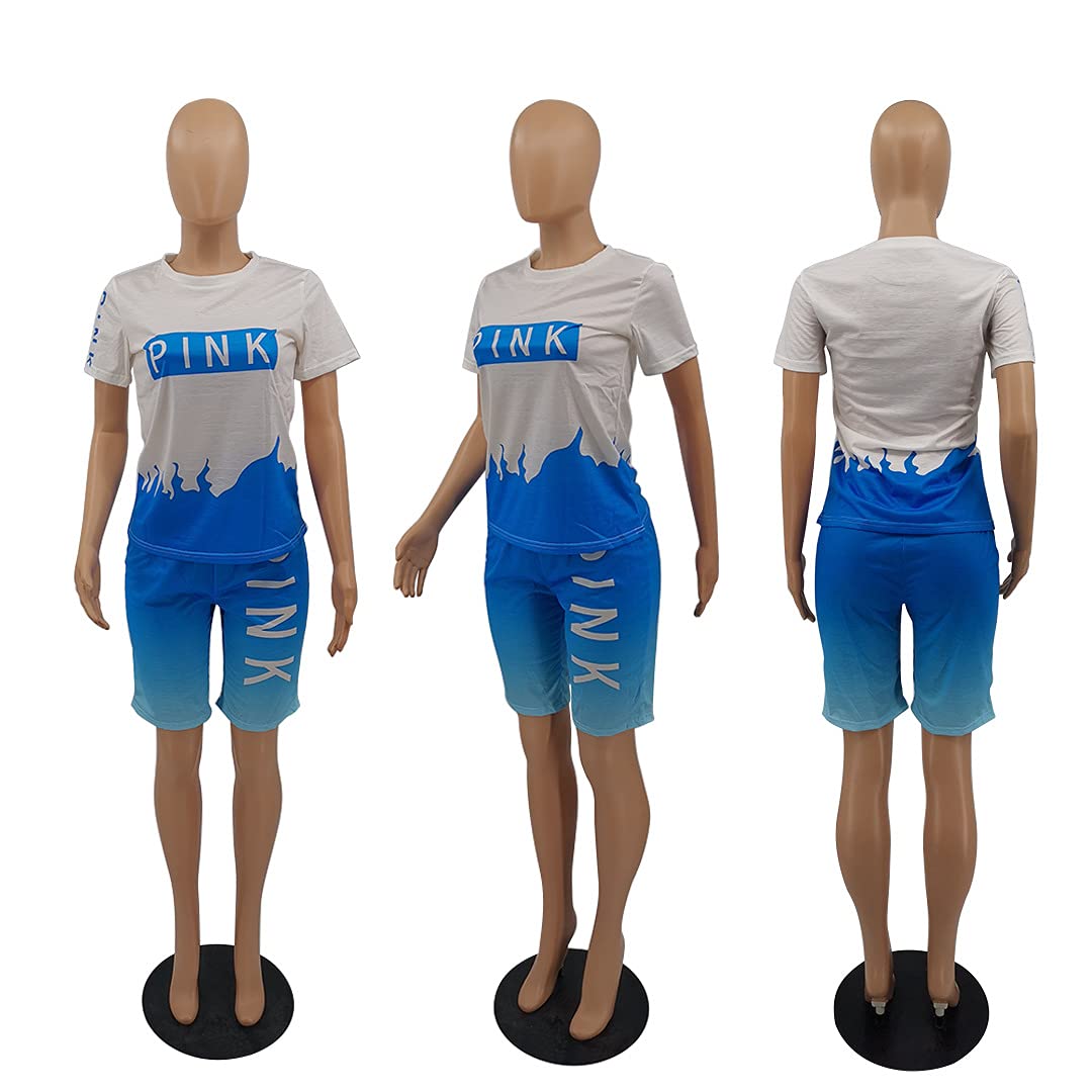 Yeshire Women's Two Piece Outfits - Short Sleeve T-Shirt & Bodycon Jogger Pants Set | Casual Tracksuit for Workout, Lounge & Streetwear Fashion