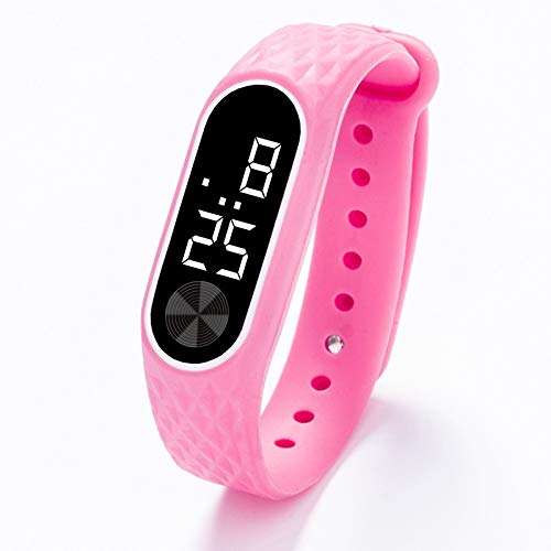 Fashion LED Digital Sports Watch for Women, Kids, Boys & Girls - Waterproof Electronic Wristwatch with Bracelet Style (Pink White) - Perfect for School, Sports, Outdoor Activities and Daily Wear