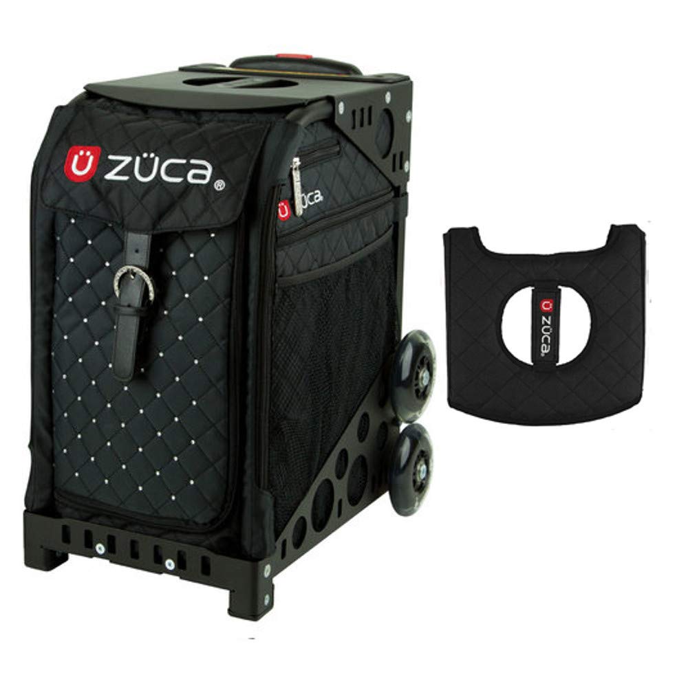 Zuca Sport Bag - Mystic with Gift Black/Pink Seat Cover (Black Frames) | Durable Gymnastics & Cheerleading Gear for Athletes | Perfect for Competitions, Practice & Travel