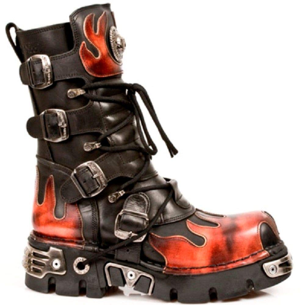 New Rock Men's Boots - Stylish & Durable Leather Boots for Men | Perfect for Motorcycle Riding, Outdoor Adventures & Casual Wear
