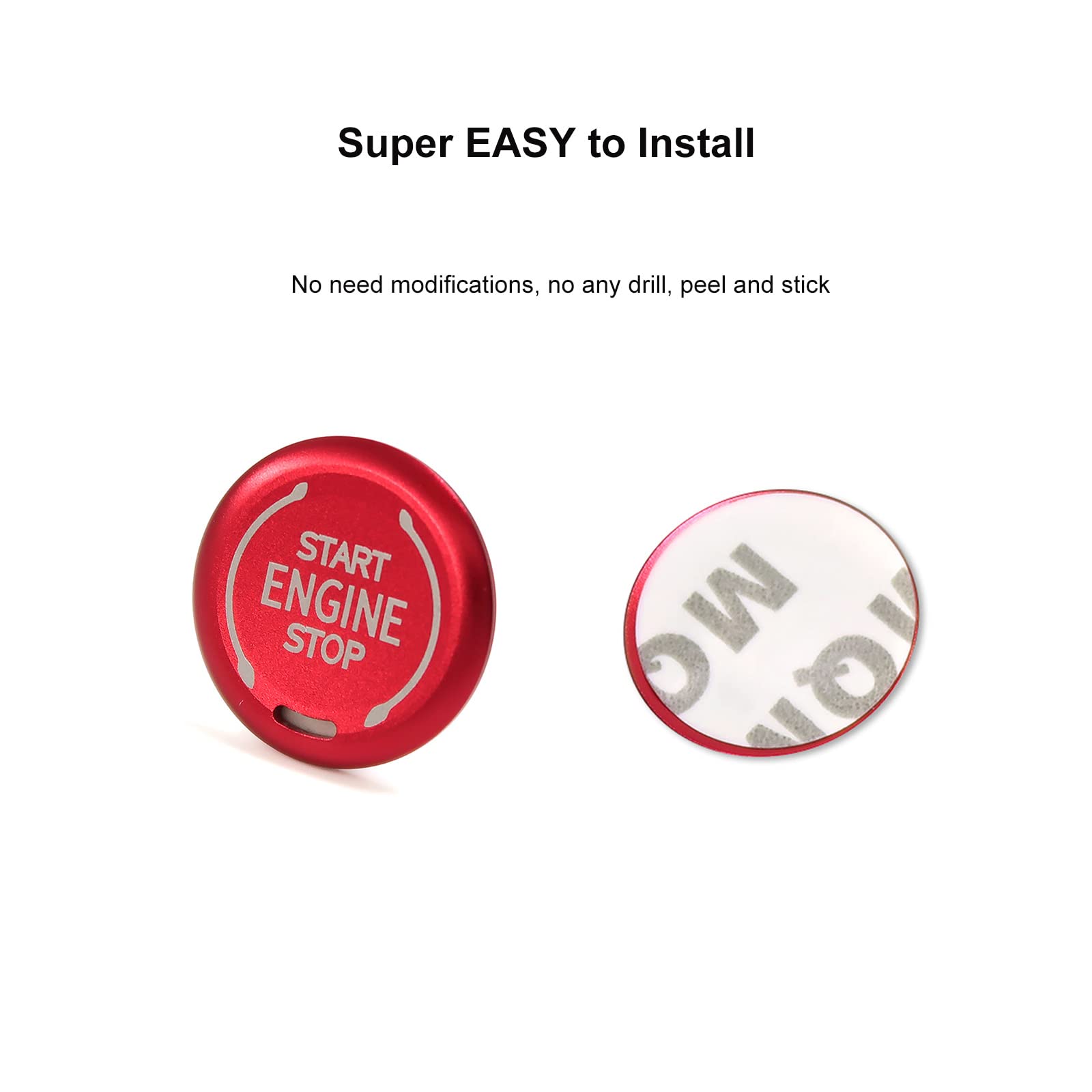 Chevrolet C8 Corvette 2020-2022 Alloy Engine Start Stop Button Overlay - Red & Blue Options | Premium Car Accessory for Enhanced Interior Styling & Customization