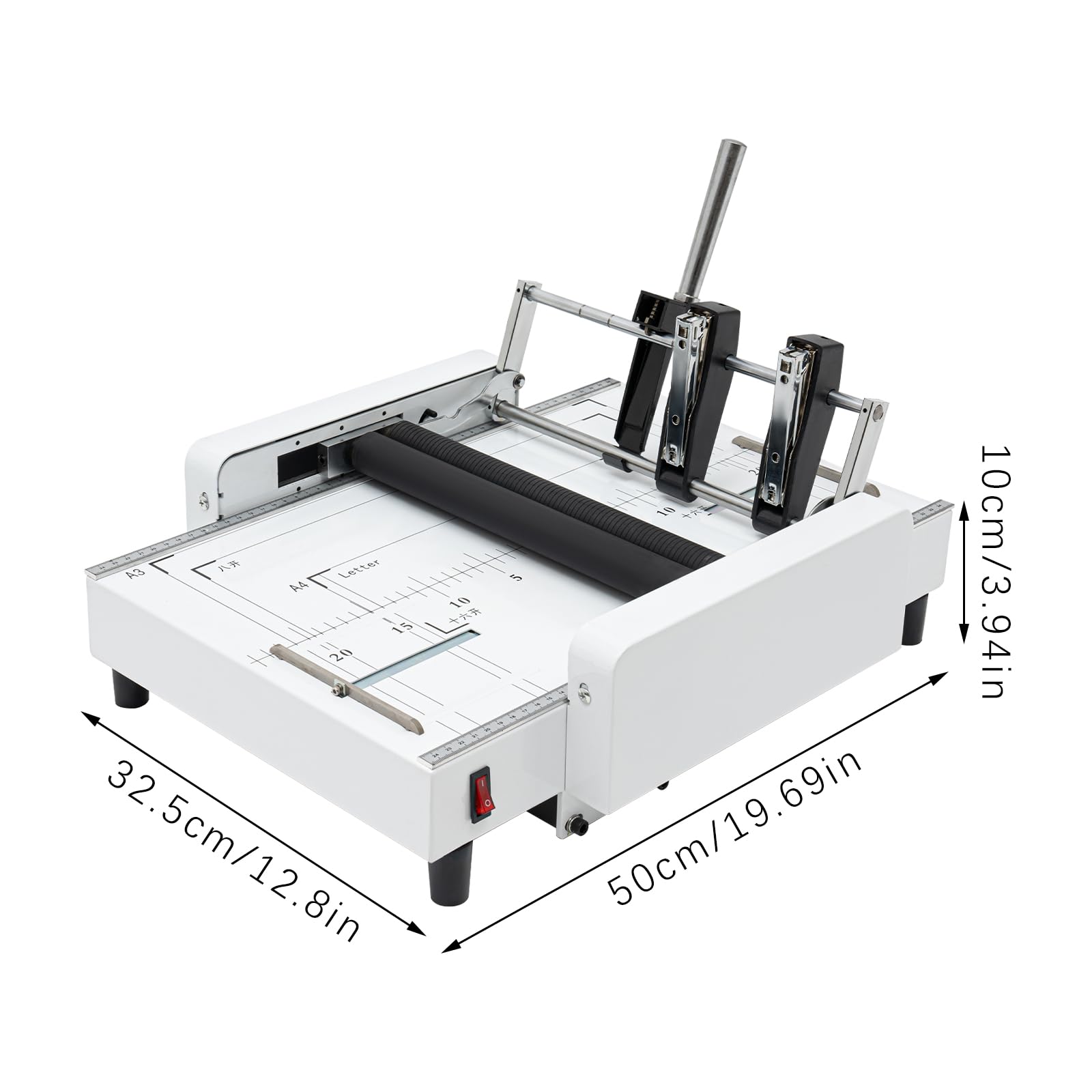 A3 Booklet Maker & Stapler Machine - 2 in 1 Automatic Paper Folding & Binding Machine for 11.7
