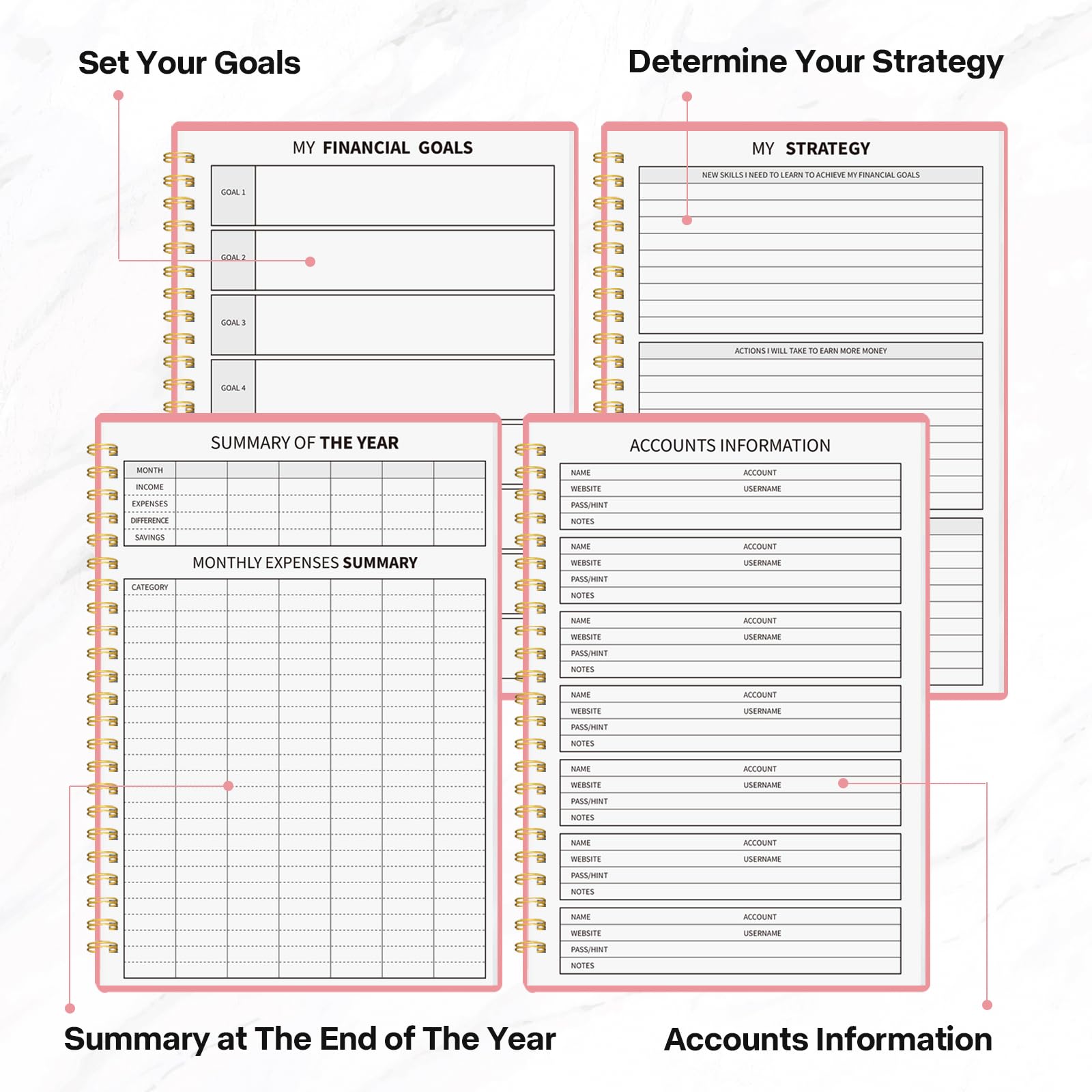 2025 Budget Planner & Monthly Bill Organizer - Expense Tracker with Savings Goals & Income Management | Personal Finance Notebook for Household Budgeting, Debt Payoff & Money Saving | Perfect for Students, Families & Financial Planning