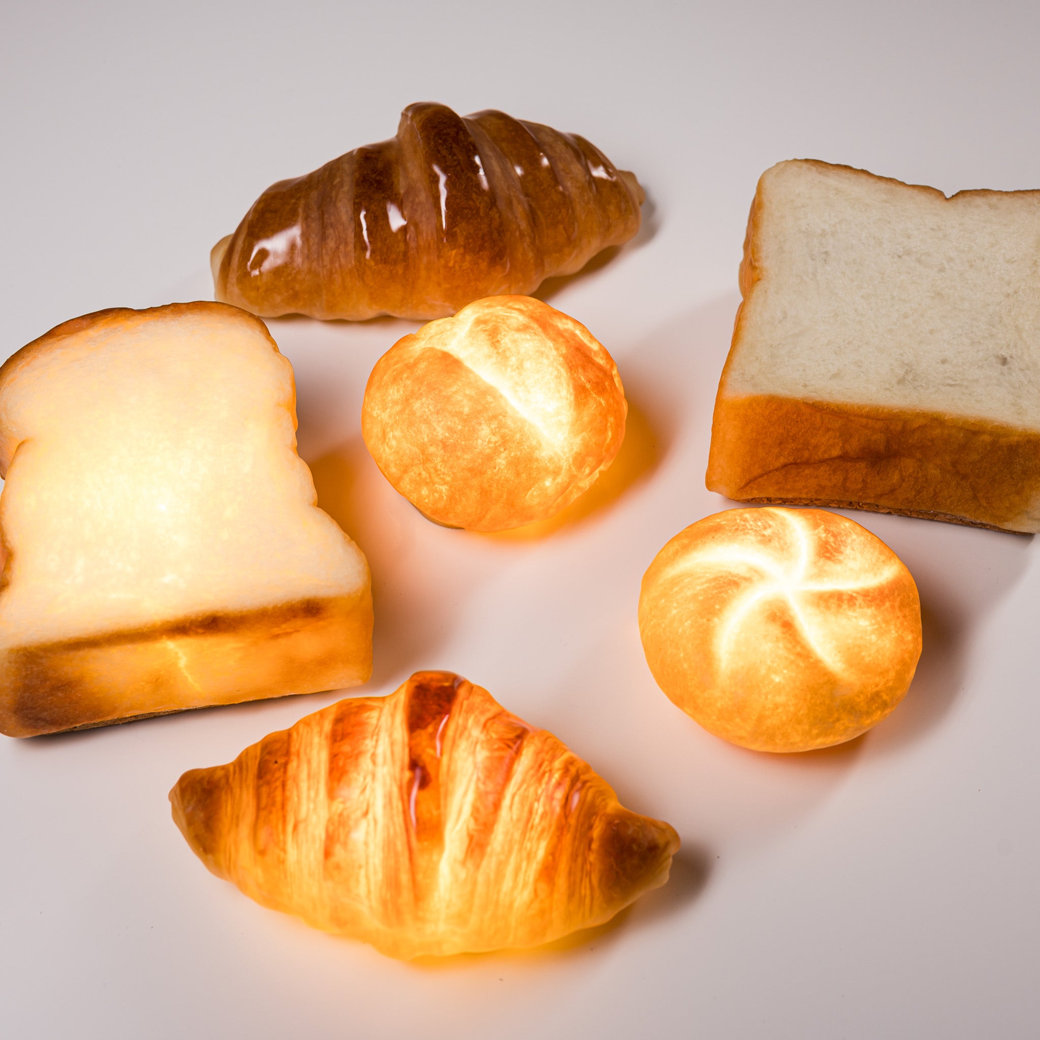 PAMPSHADE Real Bread Lamp - Handmade Petit Bread Night Light by Yukiko Morita | Unique Home Decor for Bedroom, Cafe & Gift Ideas