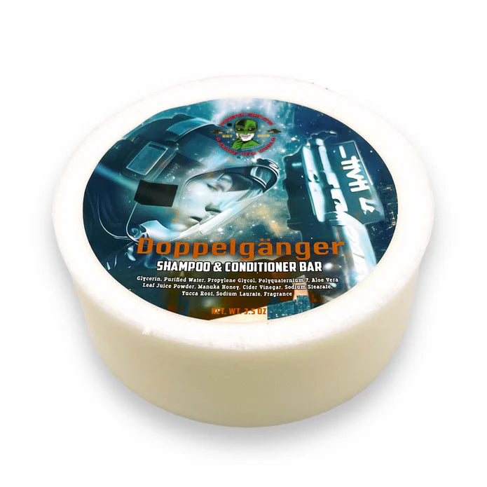 Phoenix Shaving Doppelgänger F Bombs Shampoo & Conditioner Bar Set - Natural Hair Care for Men & Women - Perfect for Travel, Gym & Eco-Friendly Home Use