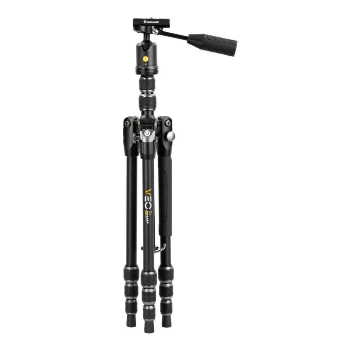 Vanguard VEO3T204ABP Aluminum Travel Tripod with Ball Head - Compact & Lightweight for DSLR & Smartphone Photography | Perfect for Travel, Hiking & Vlogging