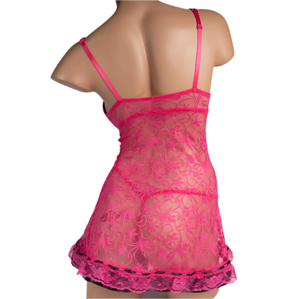 Sexy Lingerie Set - Sequin Sheer Lace Babydoll & G-String Thong for Women | Perfect for Valentine's Day, Honeymoon & Romantic Nights