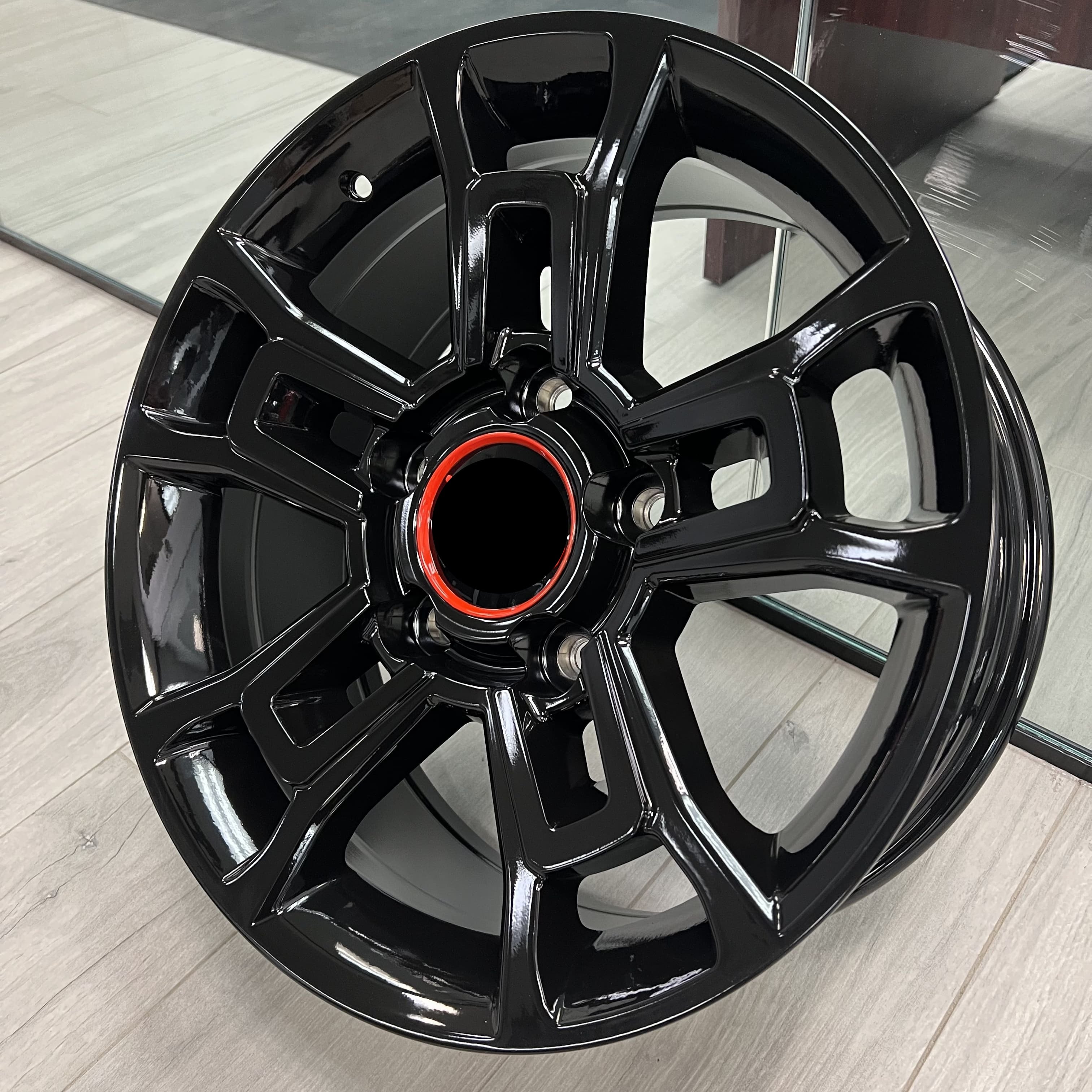 18-Inch Black Pro Style Alloy Wheels for Toyota Land Cruiser, Tundra & Sequoia - Durable Off-Road Rims for Adventure & Urban Driving