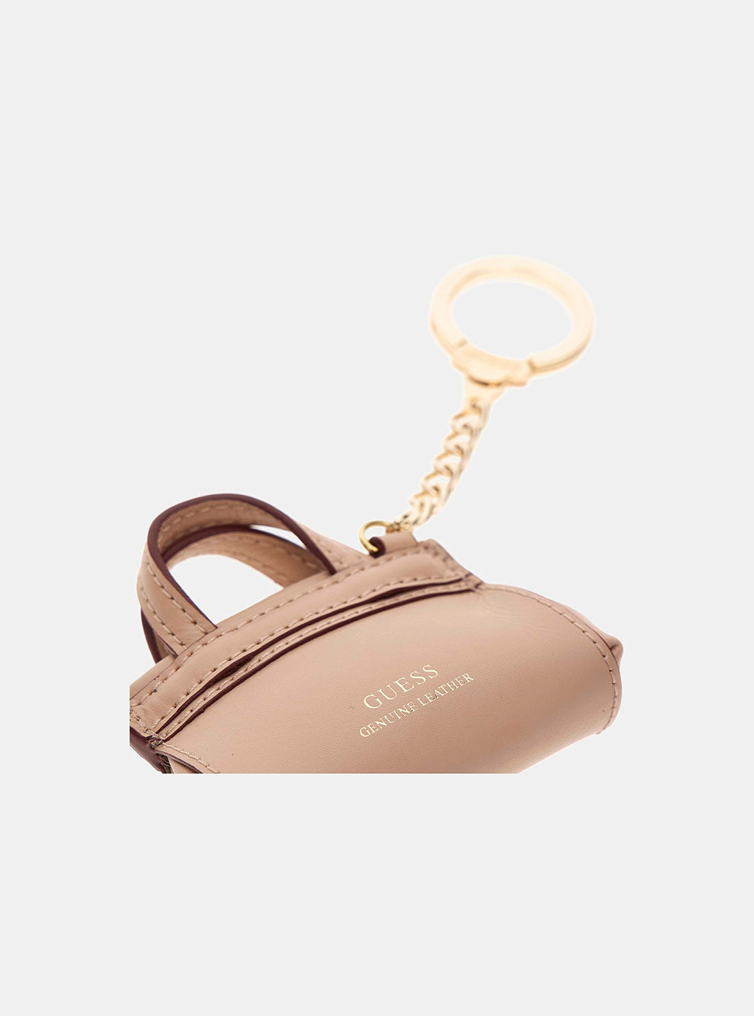 Stylish Beige Leather Handbag Keychain - Fashionable Accessory for Women's Purses, Wallets & Keys | Perfect Gift for Travel, Work & Daily Use