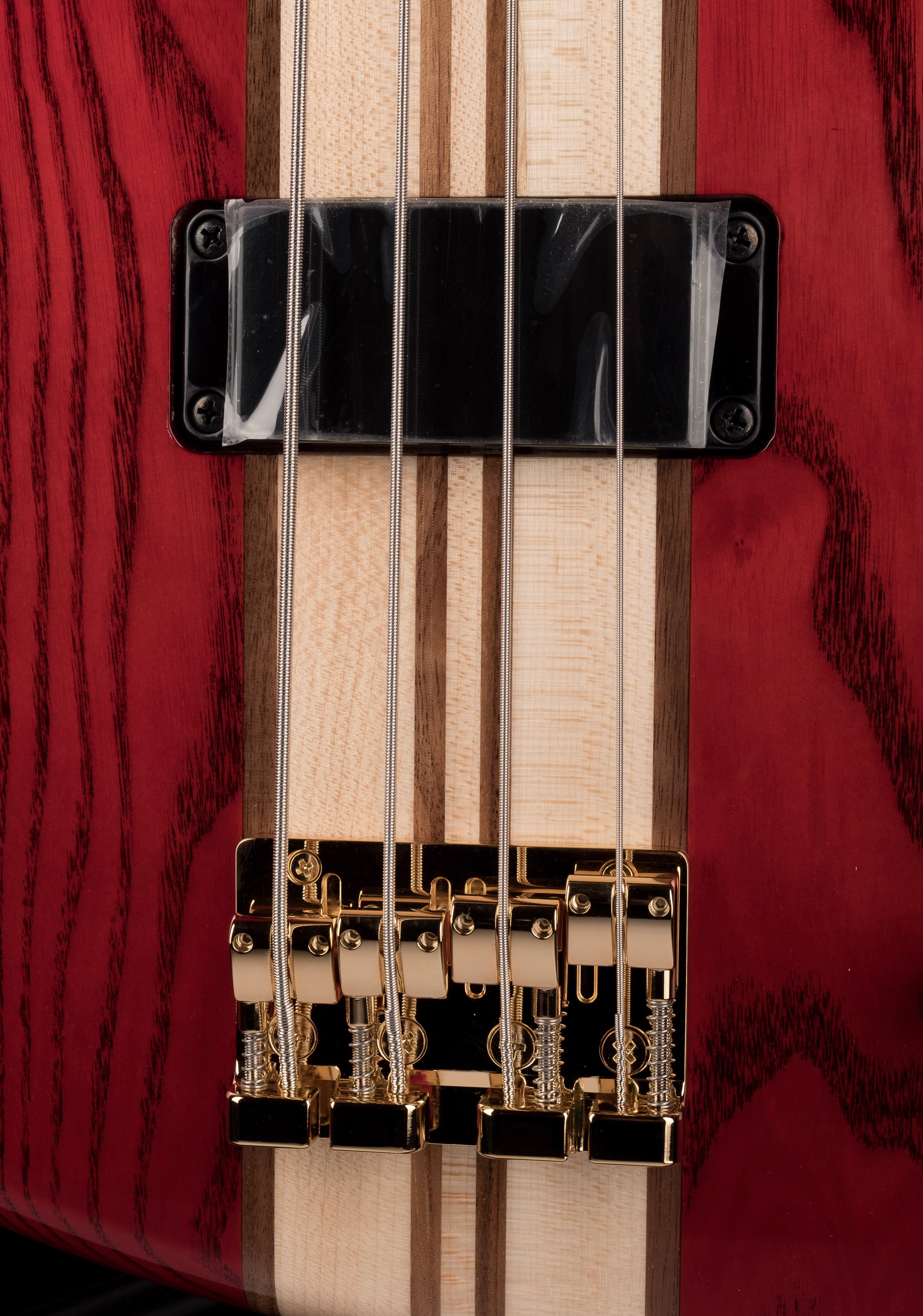 Aria Pro II SB 1000B Reissue 4-String Electric Bass Guitar - Made in Japan, Paduak Red Finish with Gig Bag - Perfect for Professional Musicians & Live Performances