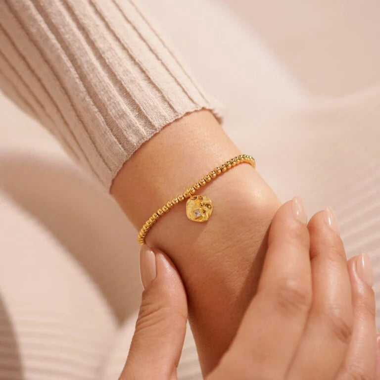 Joma Jewellery Gold Bracelet - A Little Proud Of You Engraved Charm Bangle | Perfect Gift for Women, Mom, Wife, Daughter | Birthday, Anniversary, Graduation Present