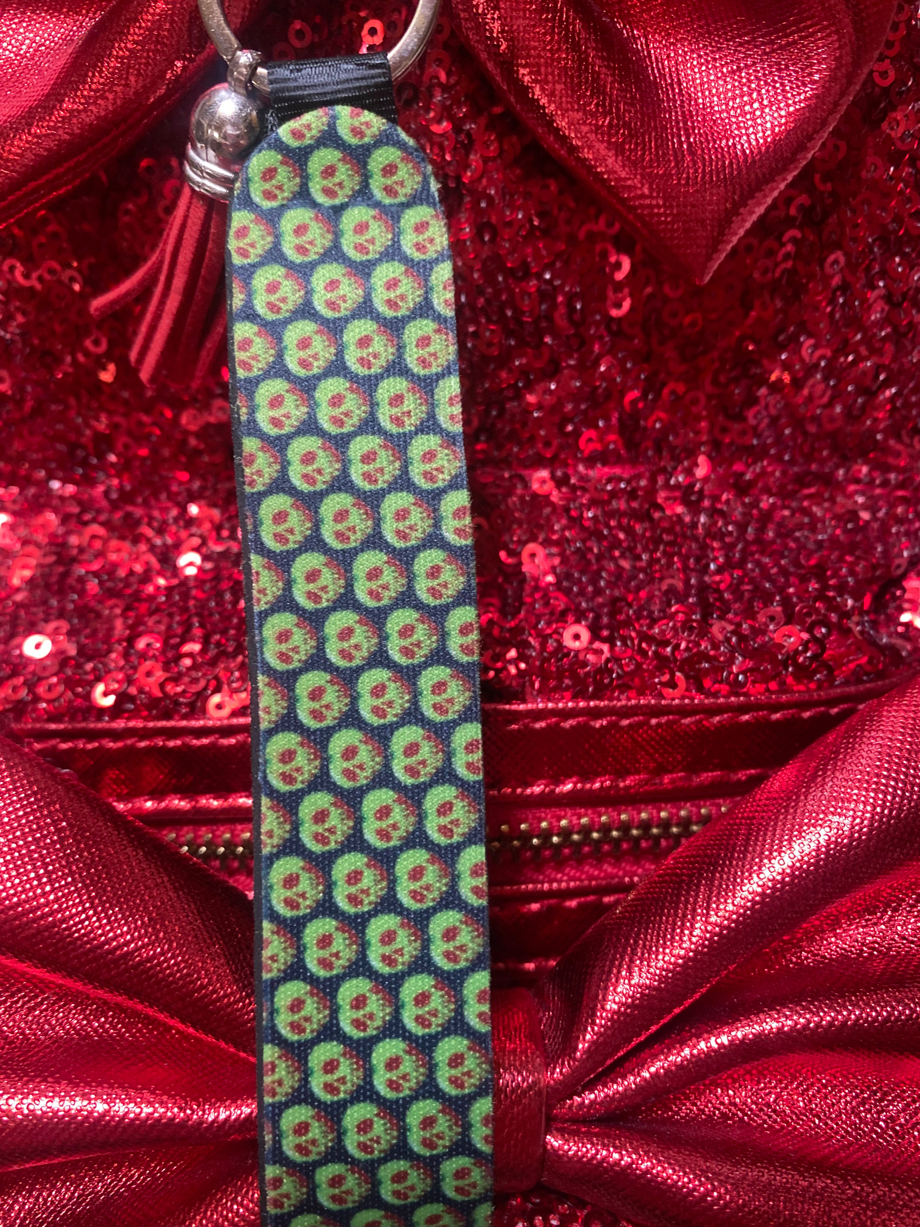 Poison Apple Wristlet Keychain - Disney Villains Inspired Fashion Accessory for Cosplay, Halloween Costumes & Gift Giving
