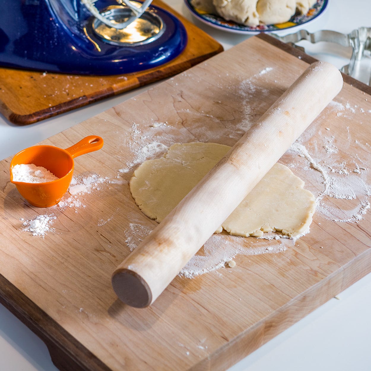 Premium J.K. Adams 19-Inch Maple Wood Rolling Pin for Baking - Perfect for Pies, Cookies & Pastry Dough | Essential Kitchen Tool for Home Bakers & Professional Chefs