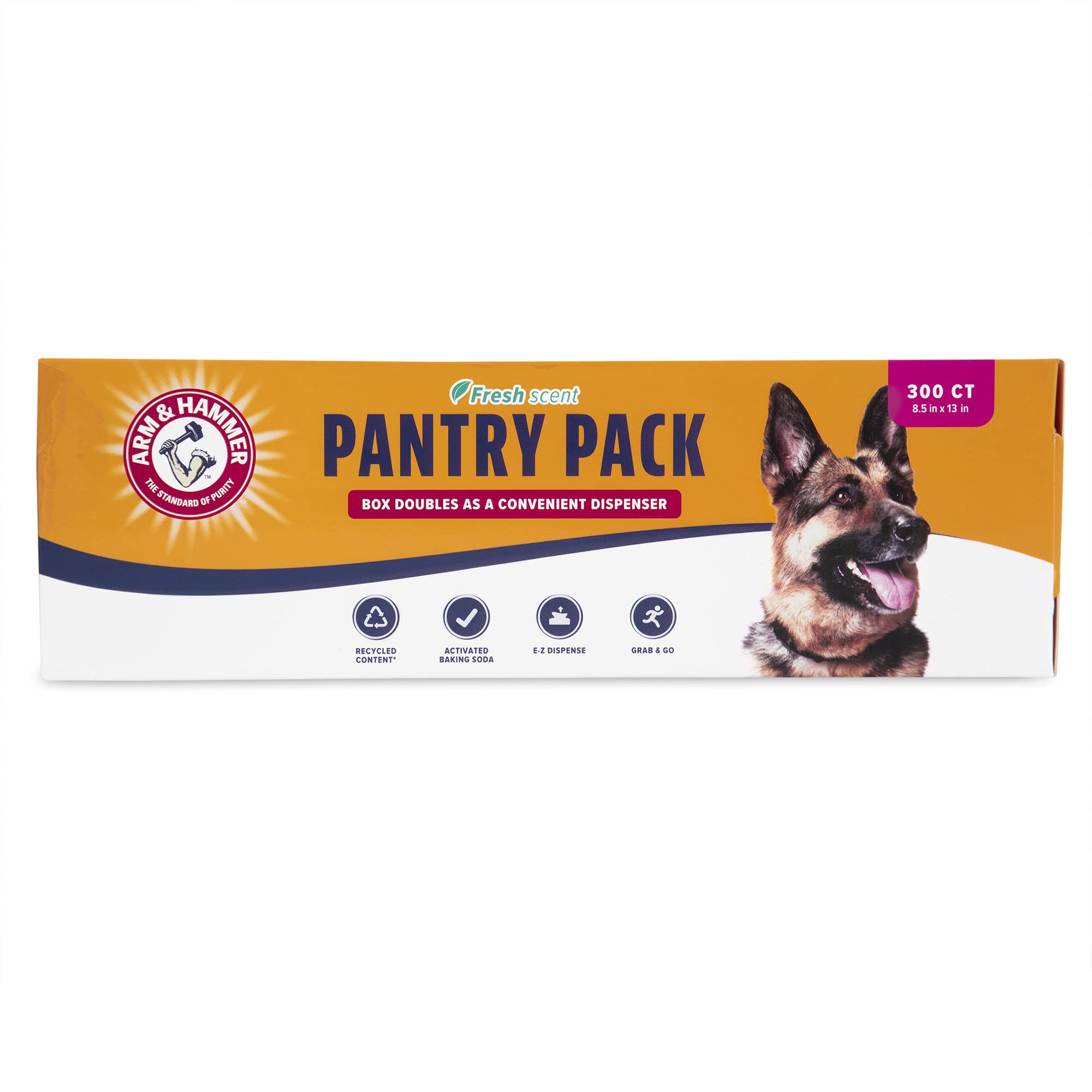 Arm & Hammer Pantry Pack Waste Bags, 300 Count - Odor Control & Leak-Proof Trash Bags for Kitchen, Bathroom & Office Use