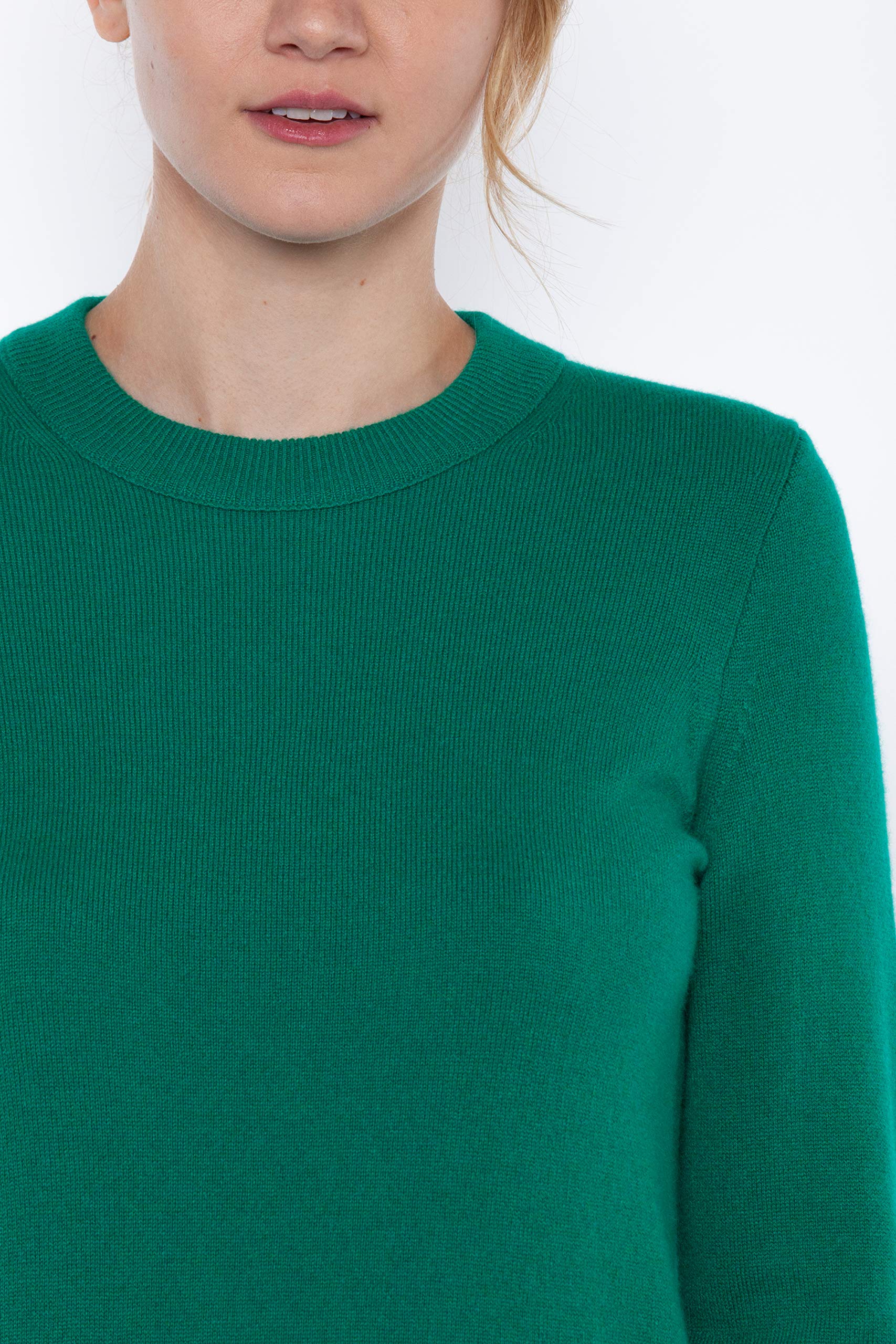 JENNIE LIU Women's 100% Pure Cashmere Sweater - Soft Long Sleeve Crewneck Pullover for Winter, Fall & Spring | Office Wear, Casual Outfits & Holiday Gift