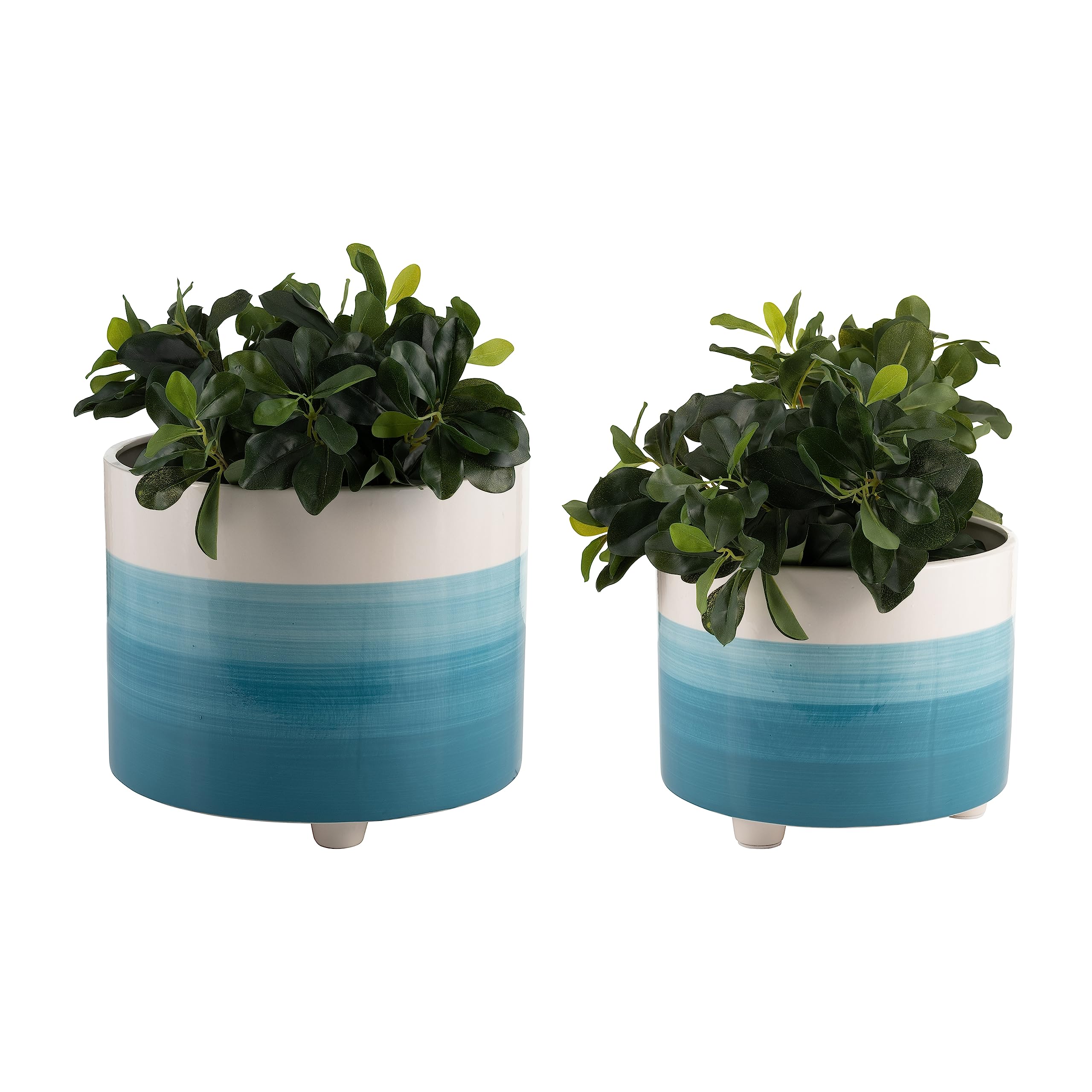 Sagebrook Home Set of 2 Ceramic Plant Pots - 12