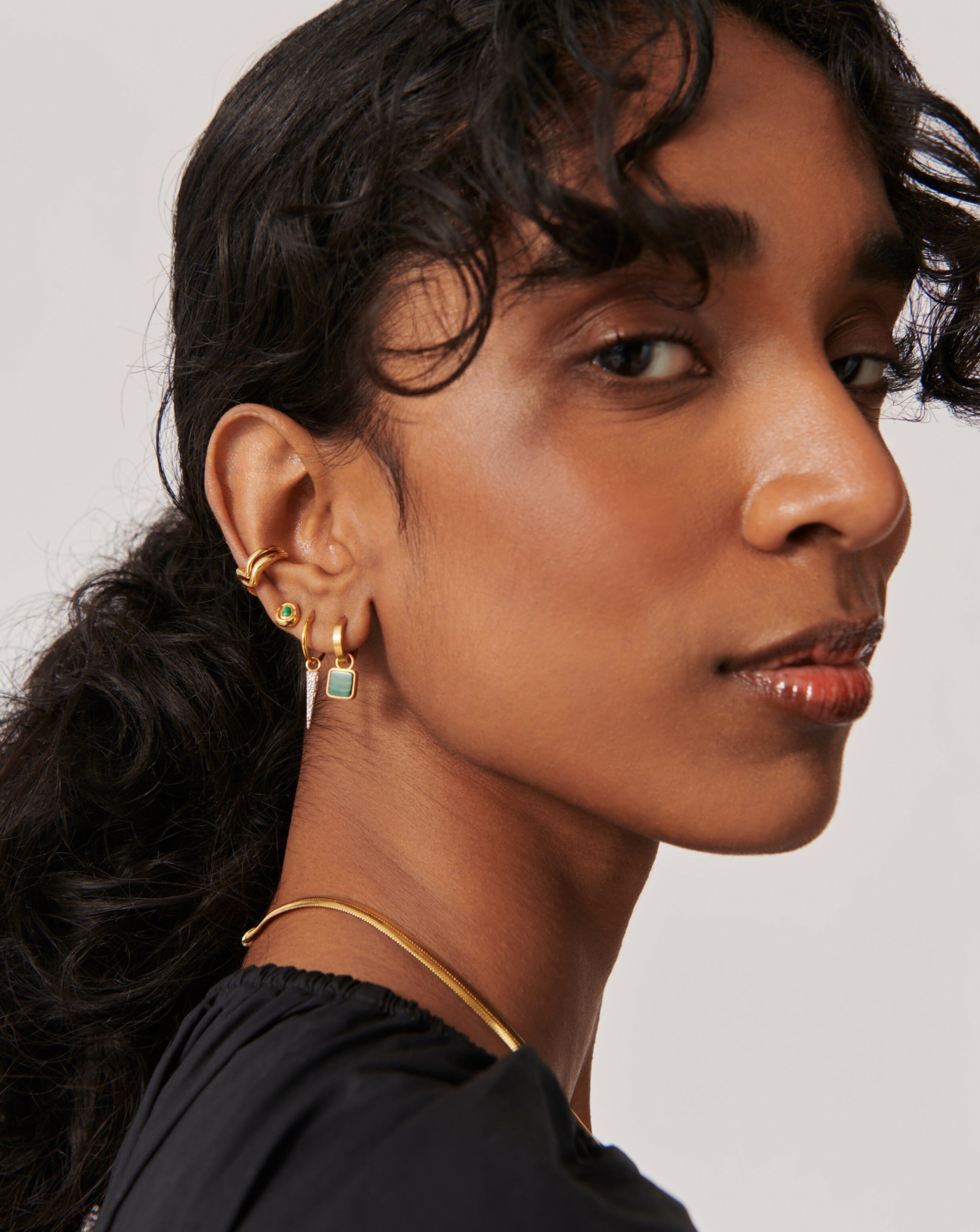 Molten Gemstone Sculptural Stud Earrings - Elegant Handmade Jewelry for Women | Perfect for Weddings, Parties & Everyday Wear